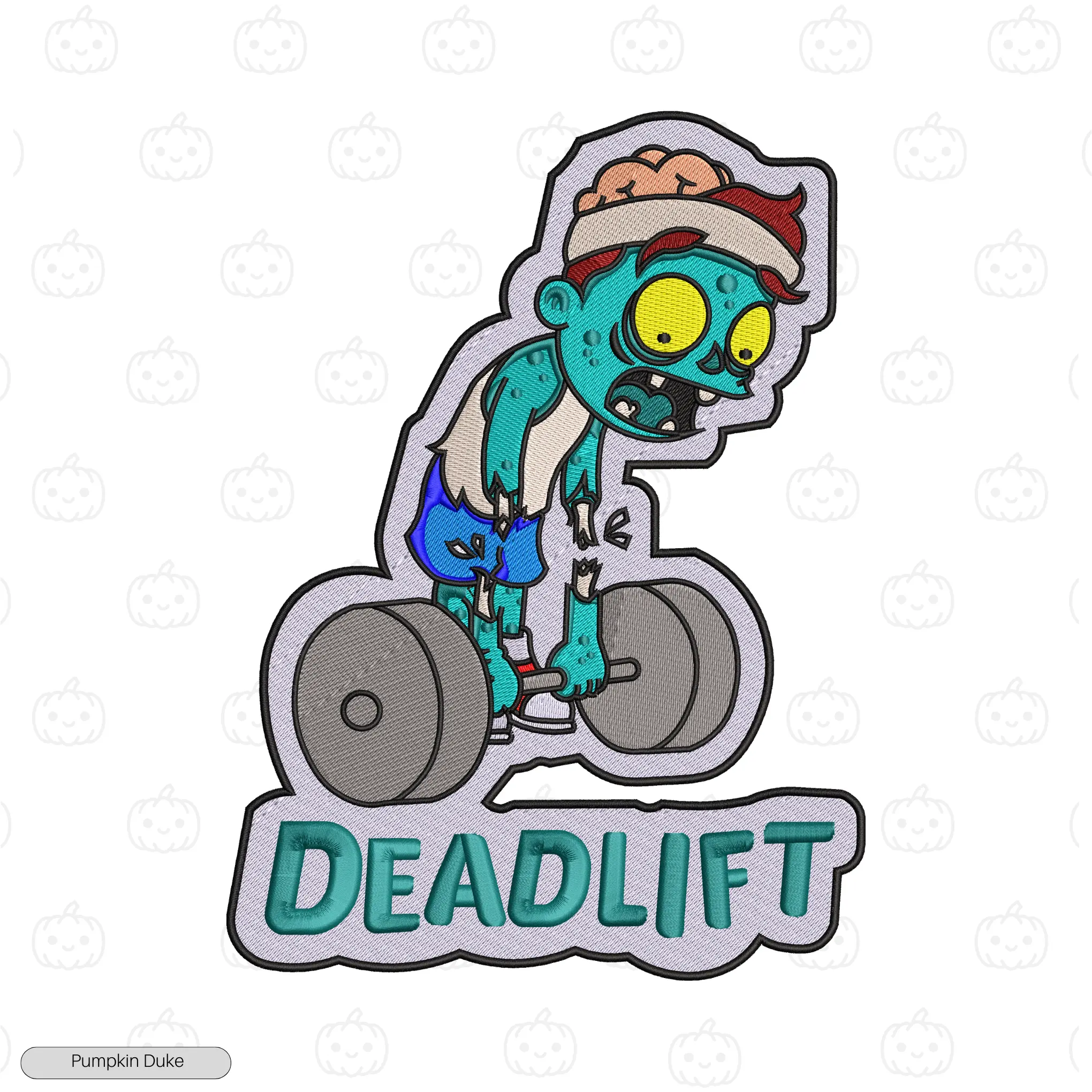Zombie Deadlift Embroidery Sweatshirt