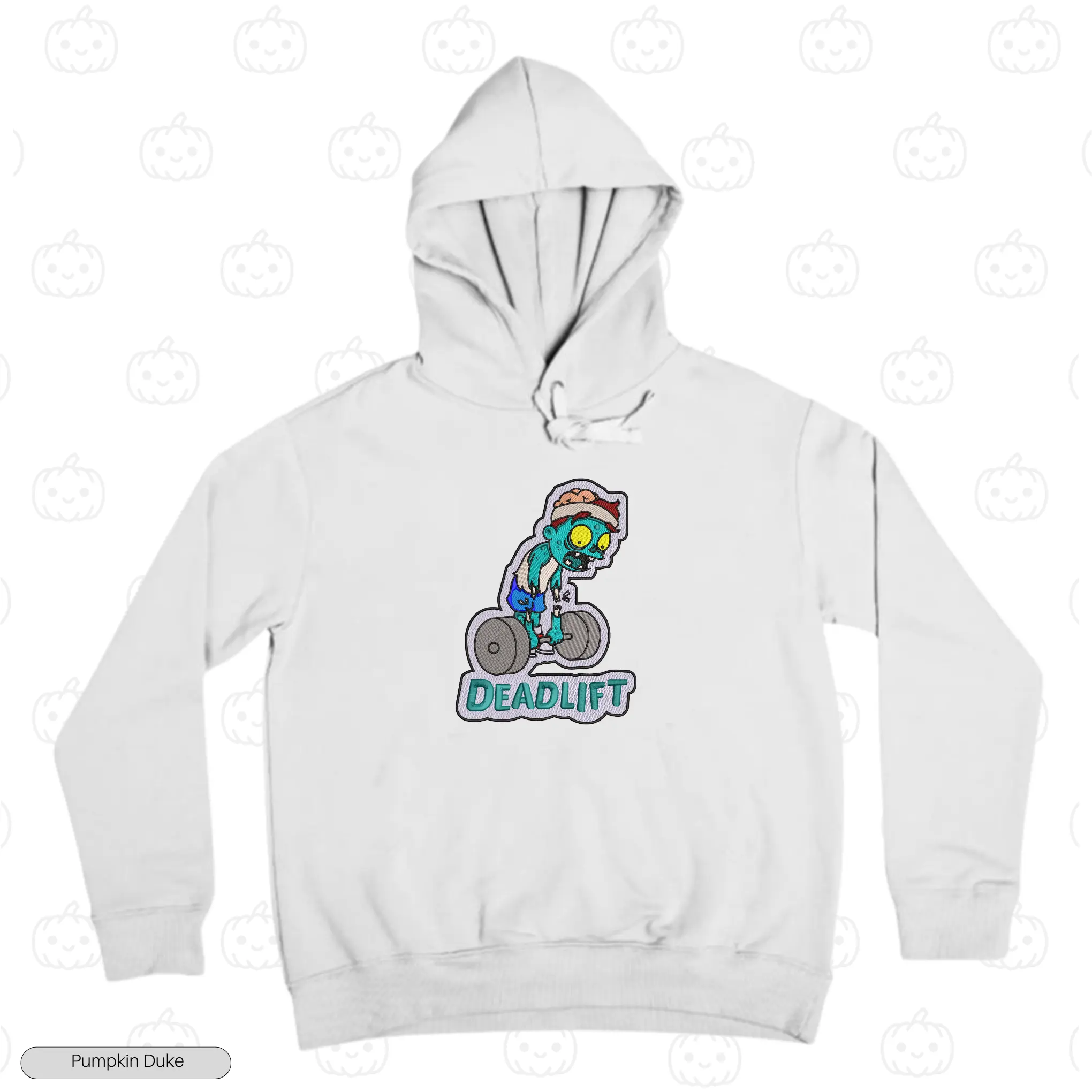 Zombie Deadlift Embroidery Hoodie