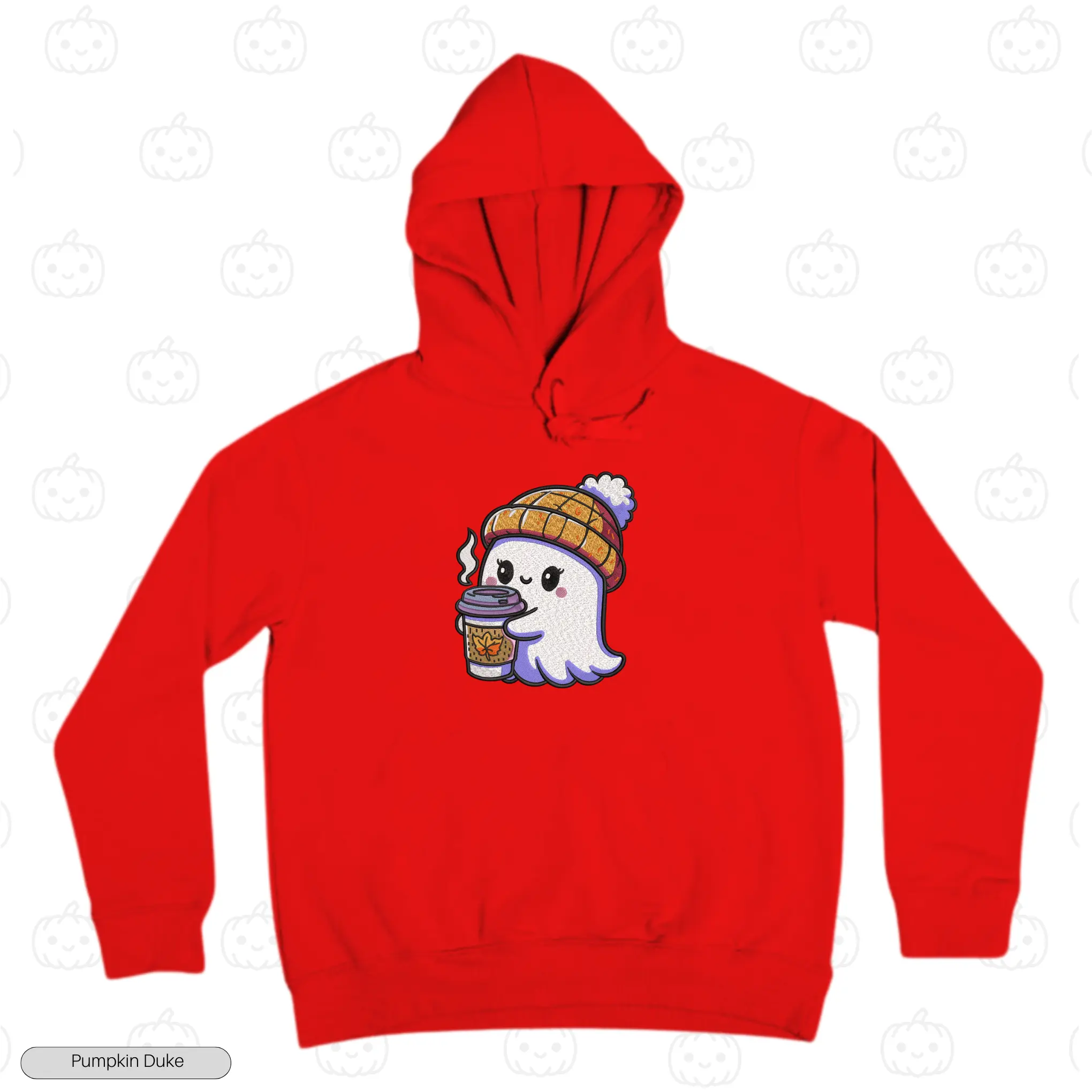 Happy Queen Boo Embroidery Hoodie