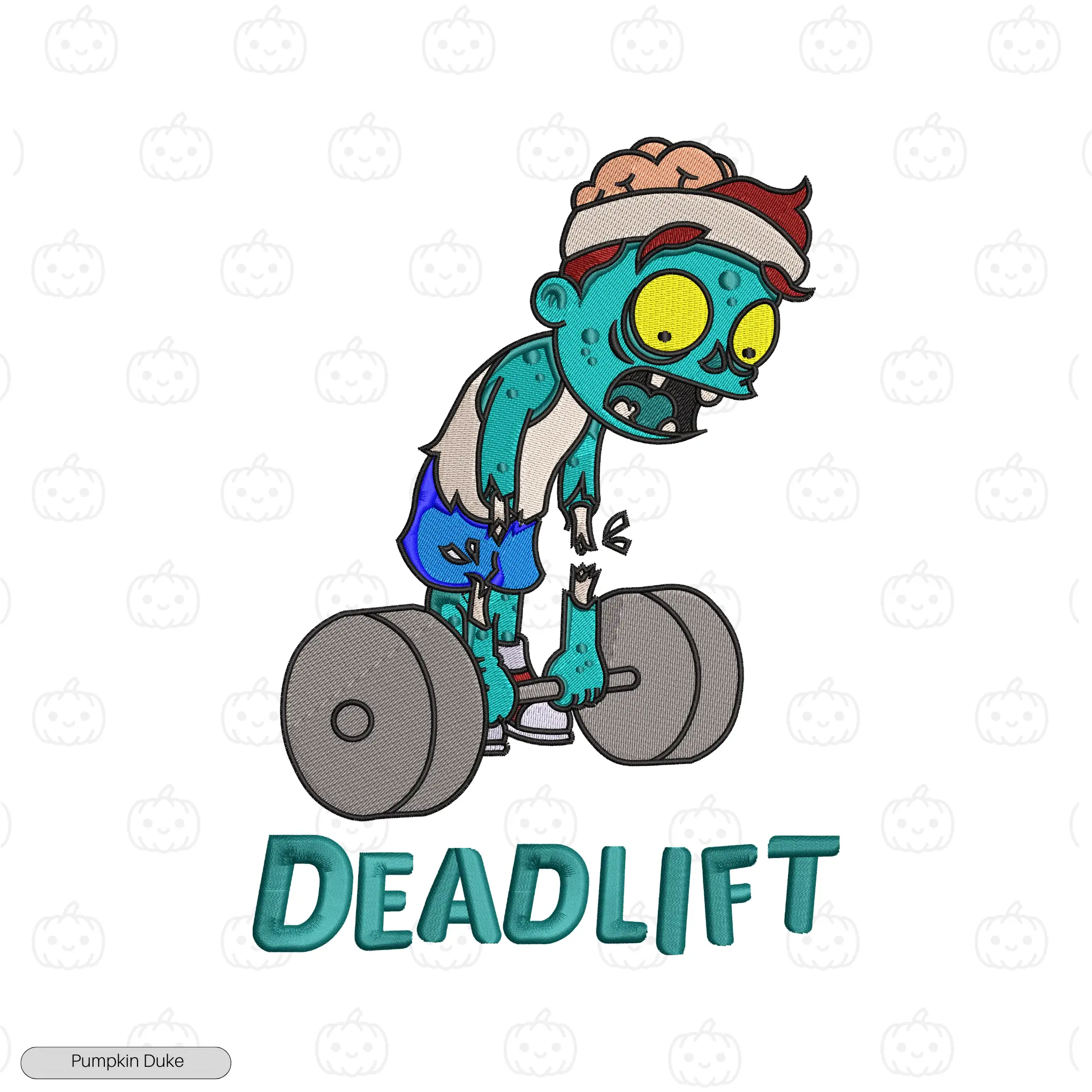 Zombie Deadlift Embroidery Hoodie