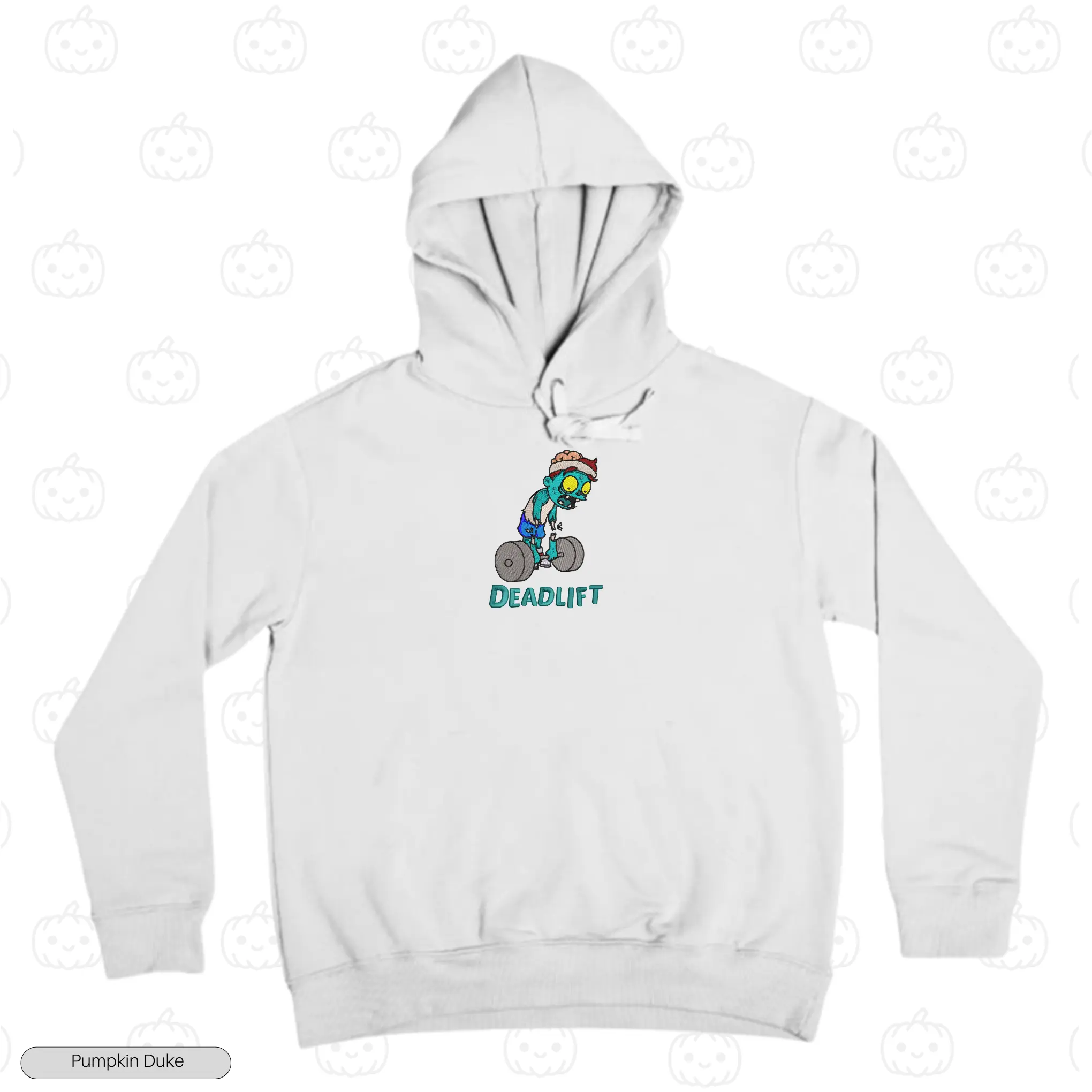 Zombie Deadlift Embroidery Hoodie