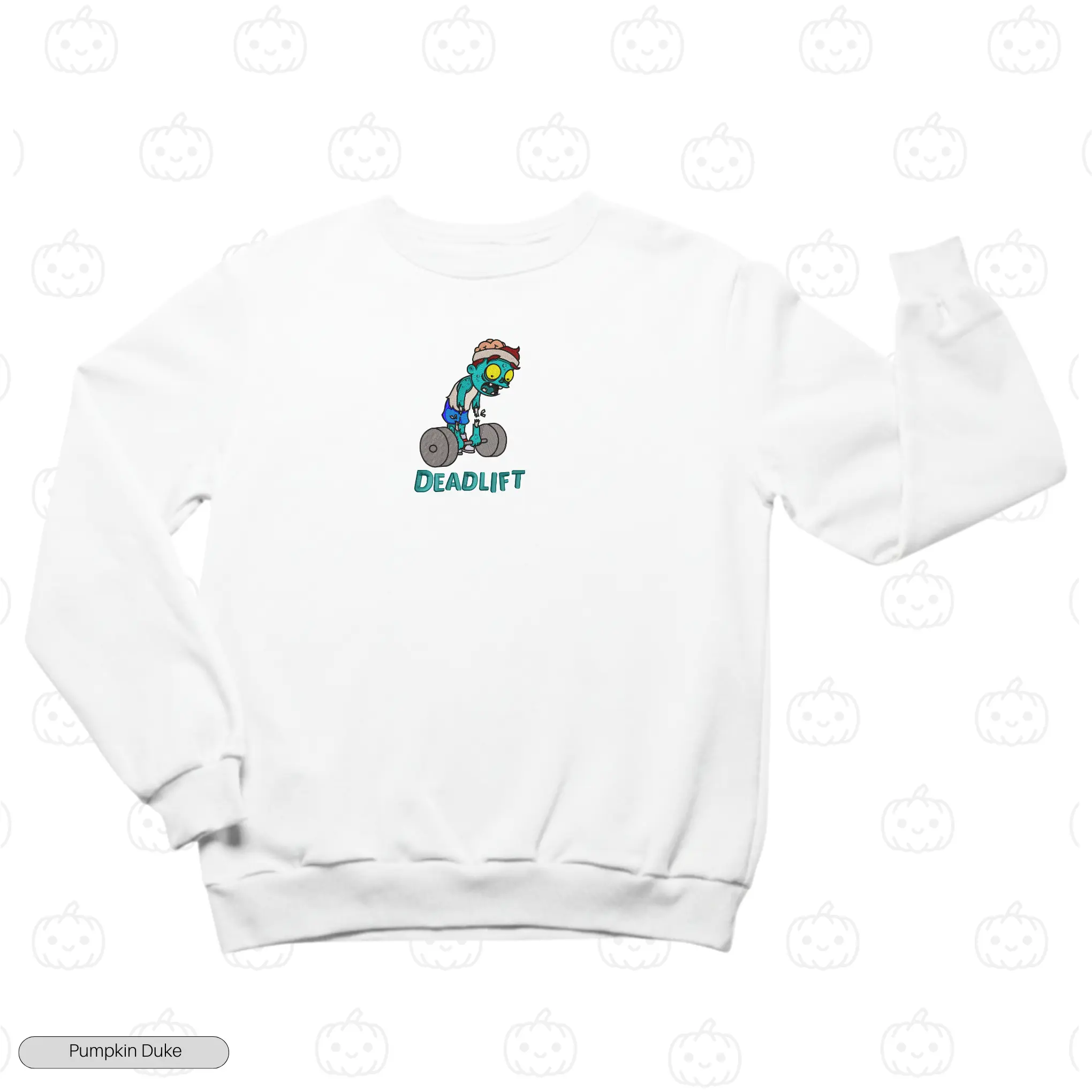 Zombie Deadlift Embroidery Sweatshirt
