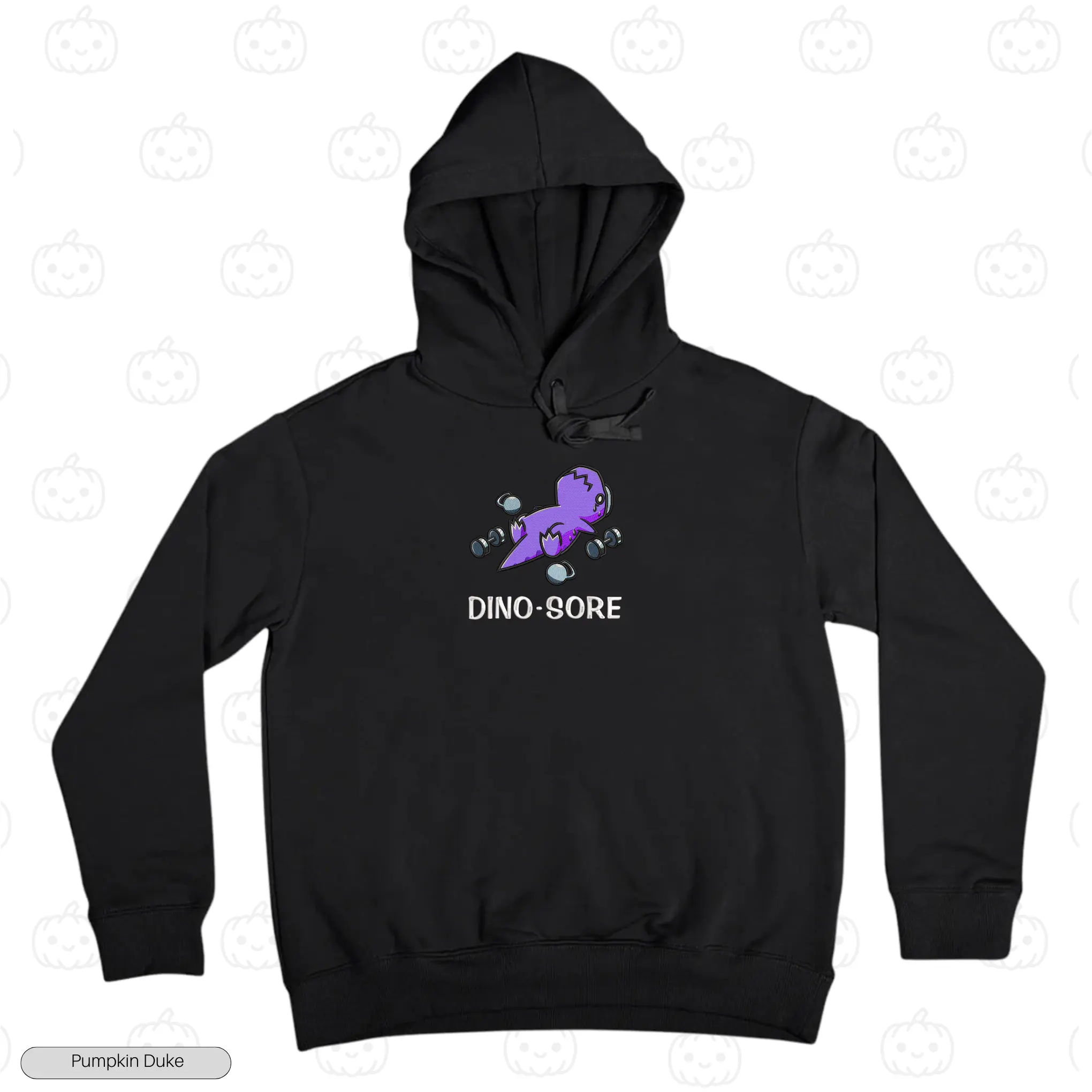 Dino Sore Embroidery Hoodie