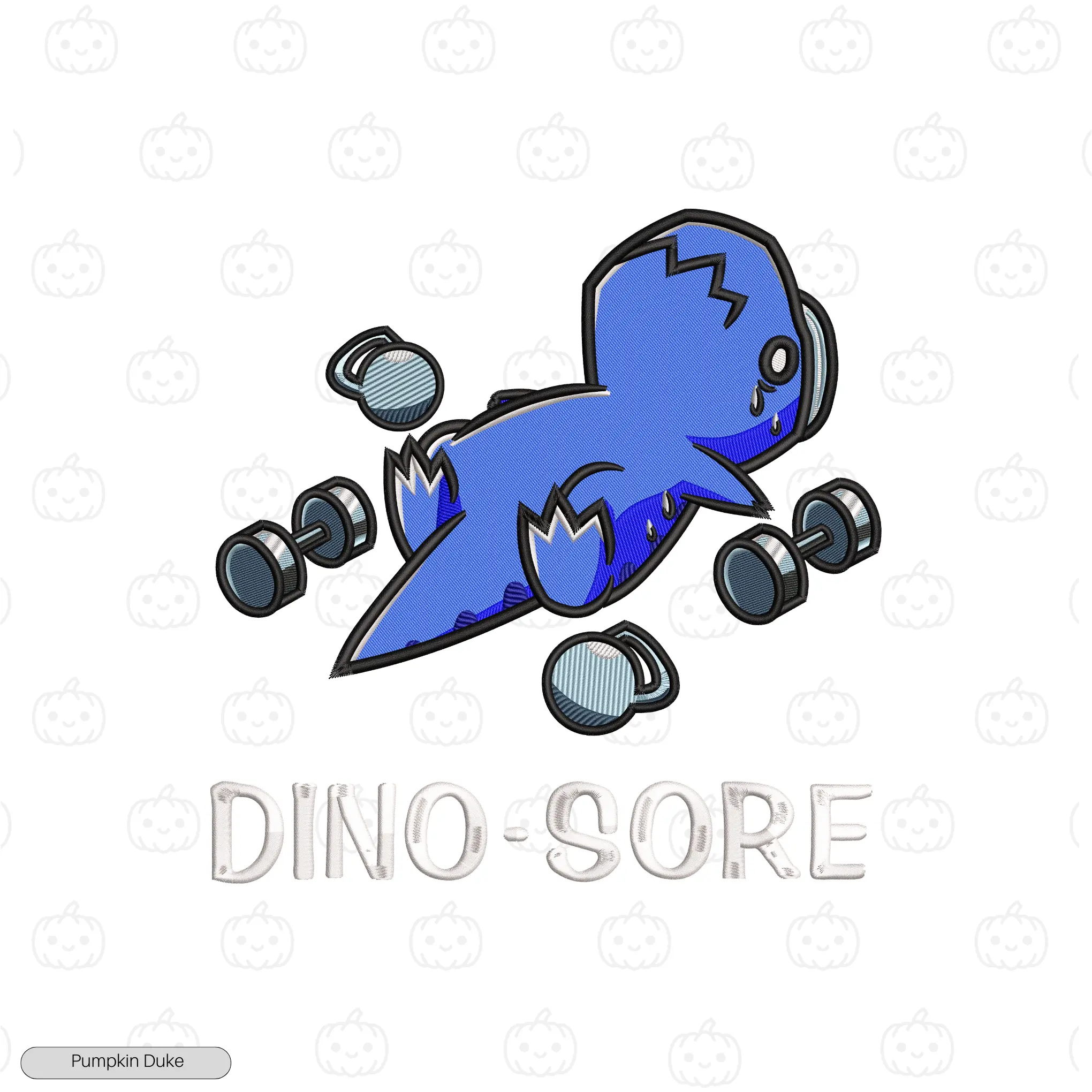 Dino Sore Embroidery Hoodie