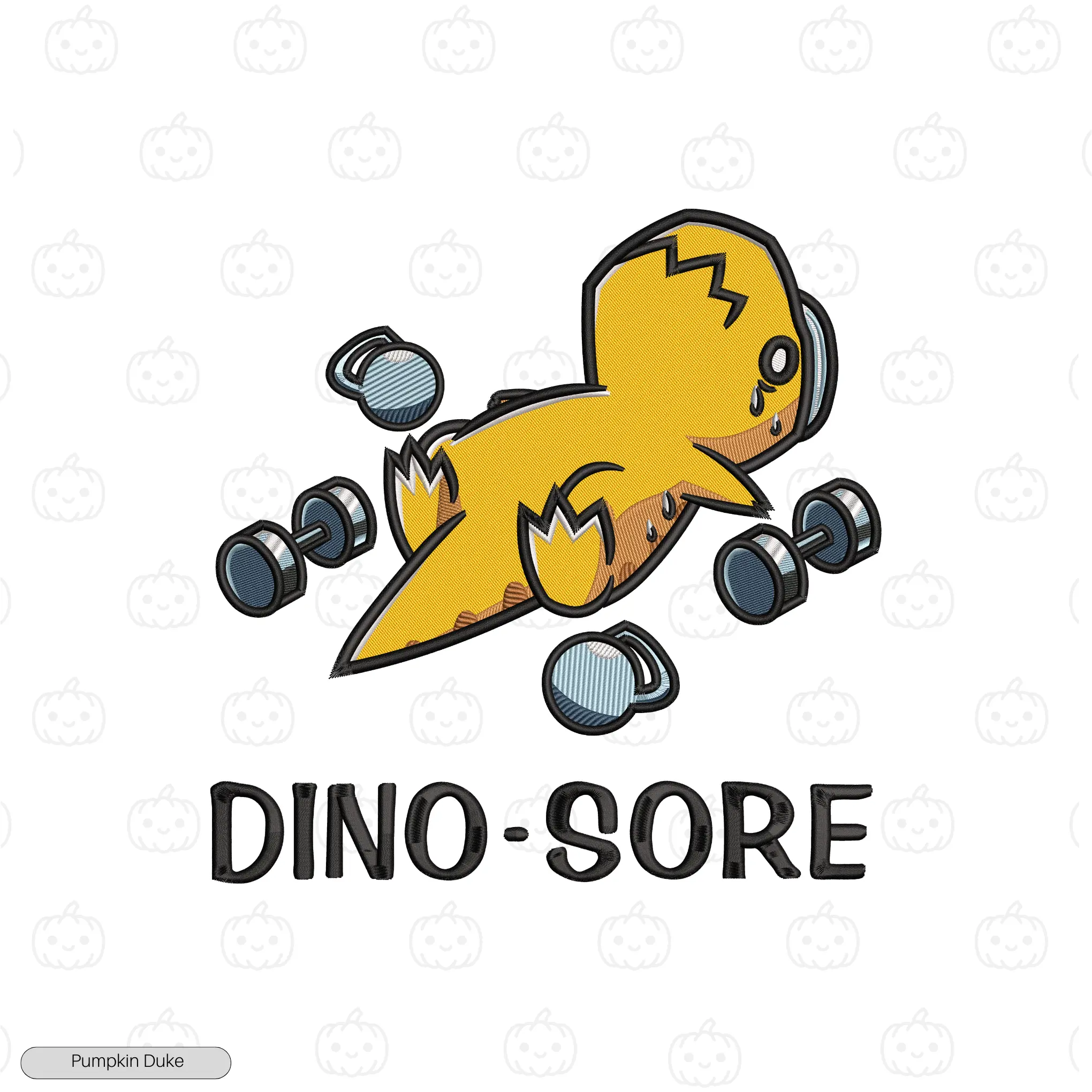 Dino Sore Embroidery Hoodie