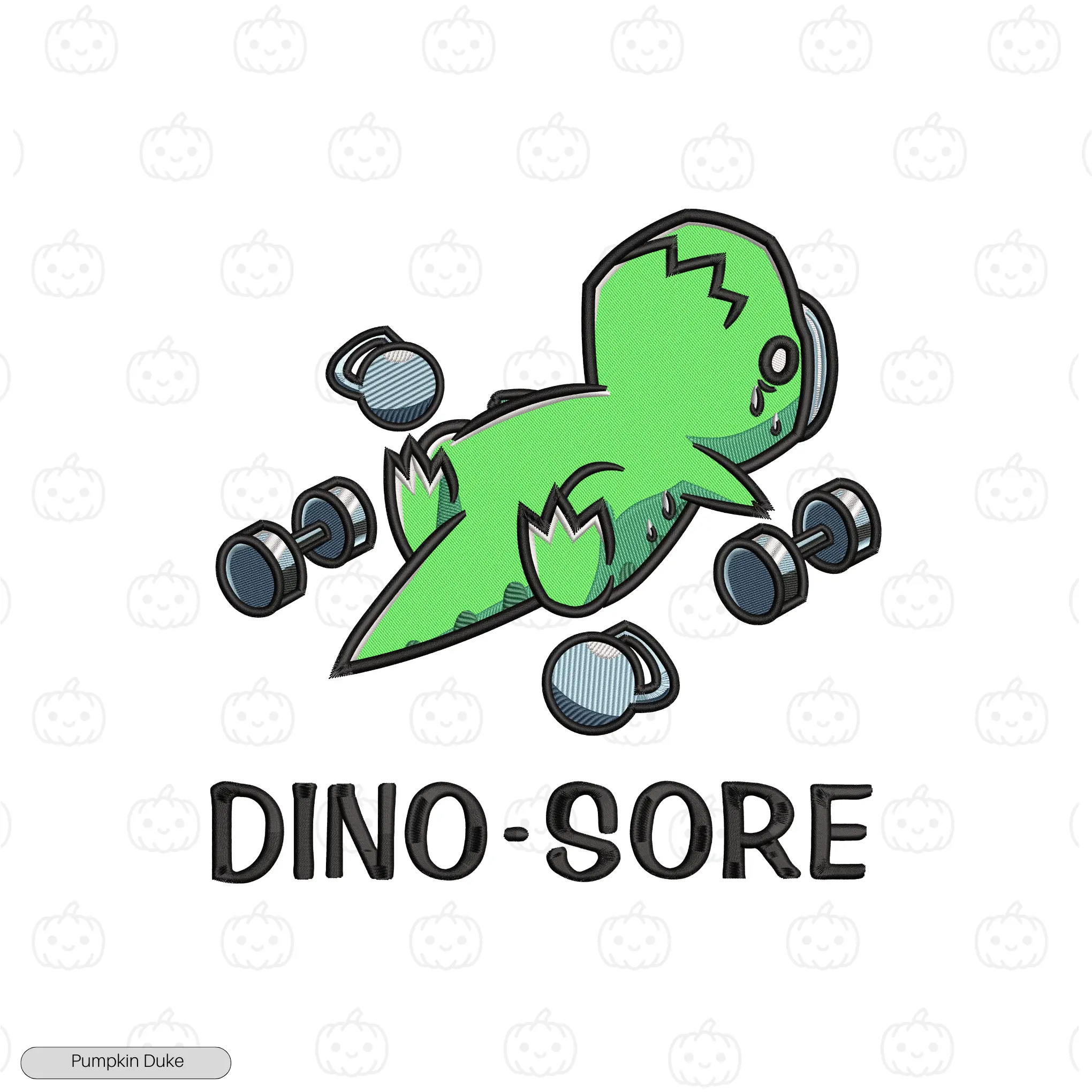 Dino Sore Embroidery Hoodie