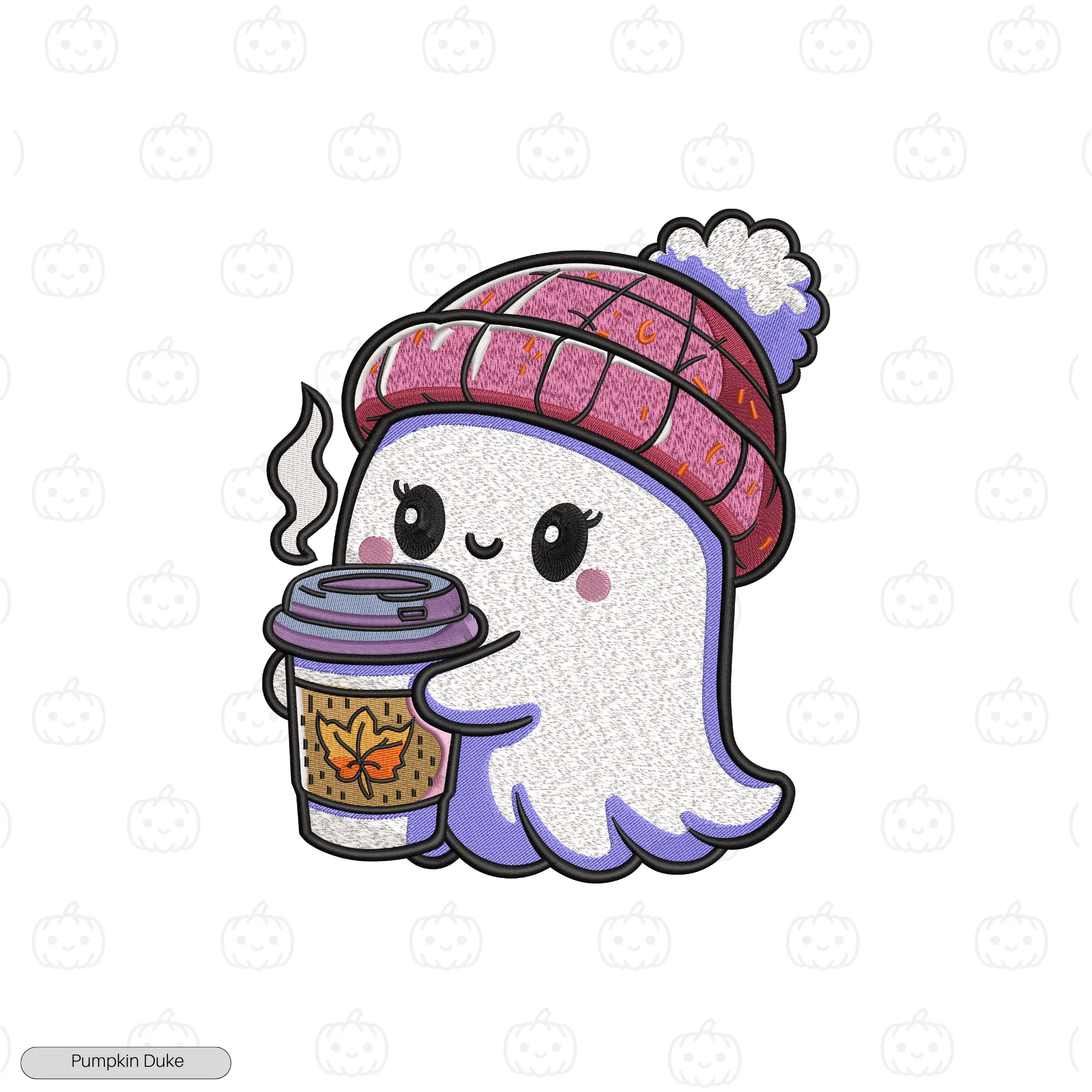 Happy Queen Boo Embroidery Hoodie