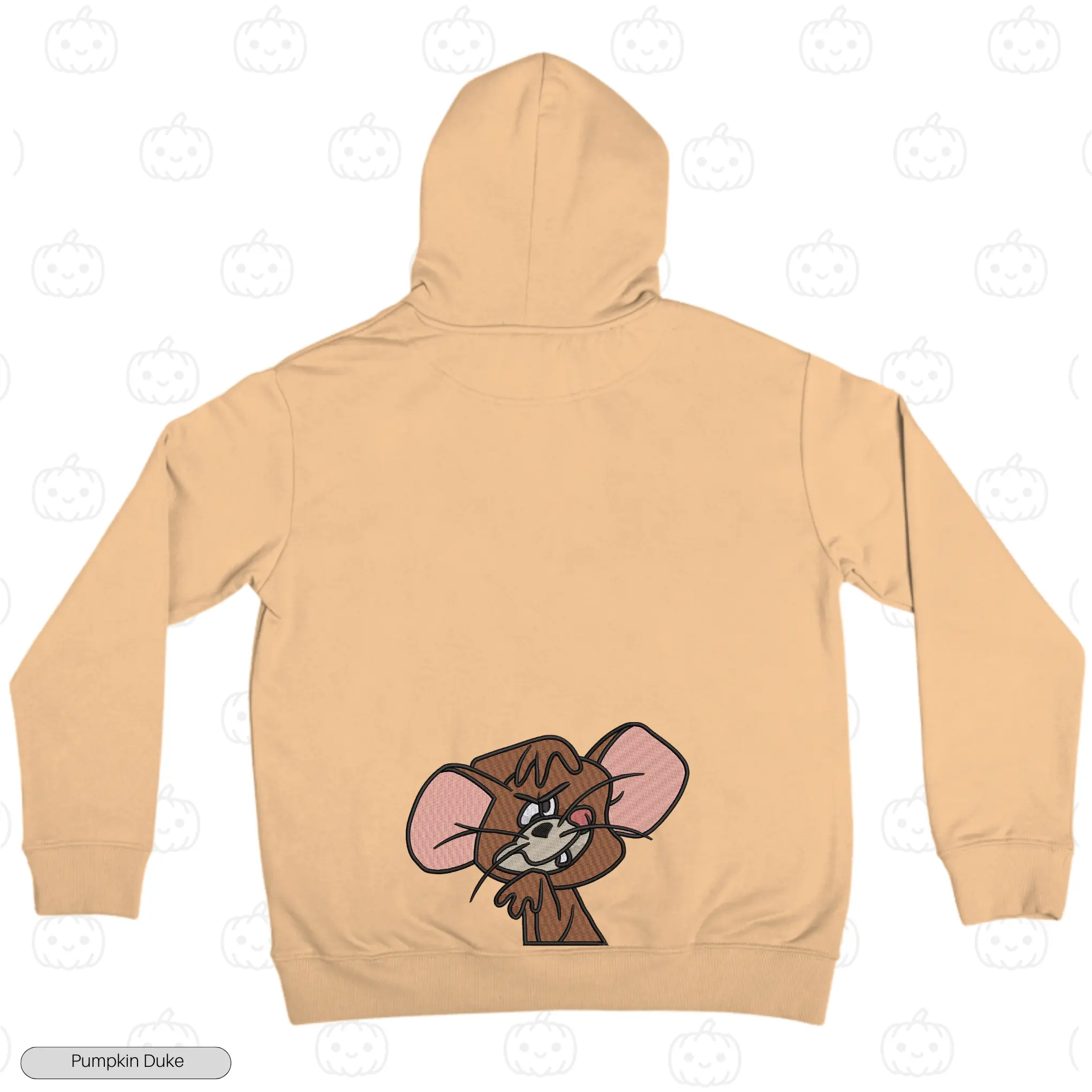 Jerry Goofy Face Embroidery Hoodie