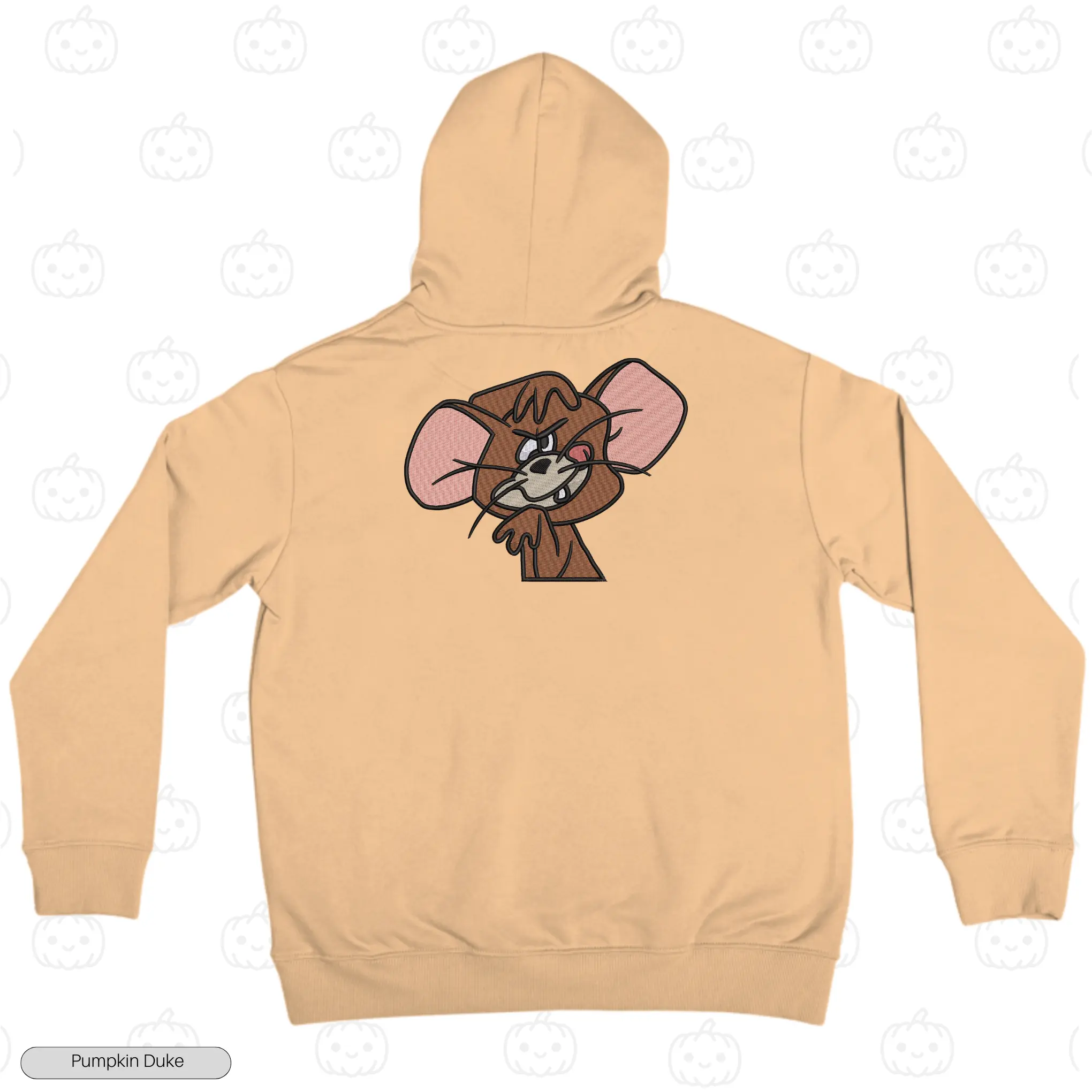 Jerry Goofy Face Embroidery Hoodie