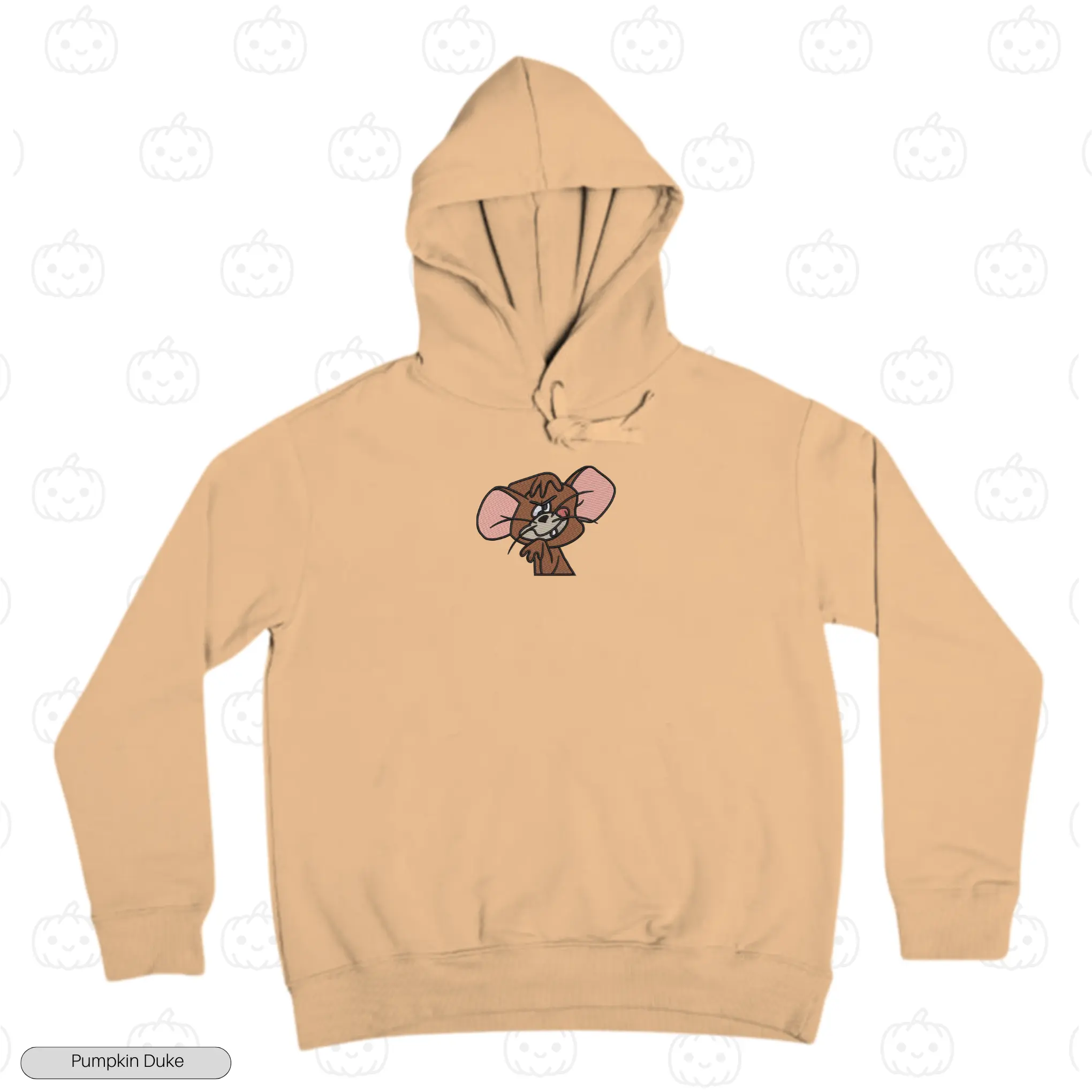 Jerry Goofy Face Embroidery Hoodie