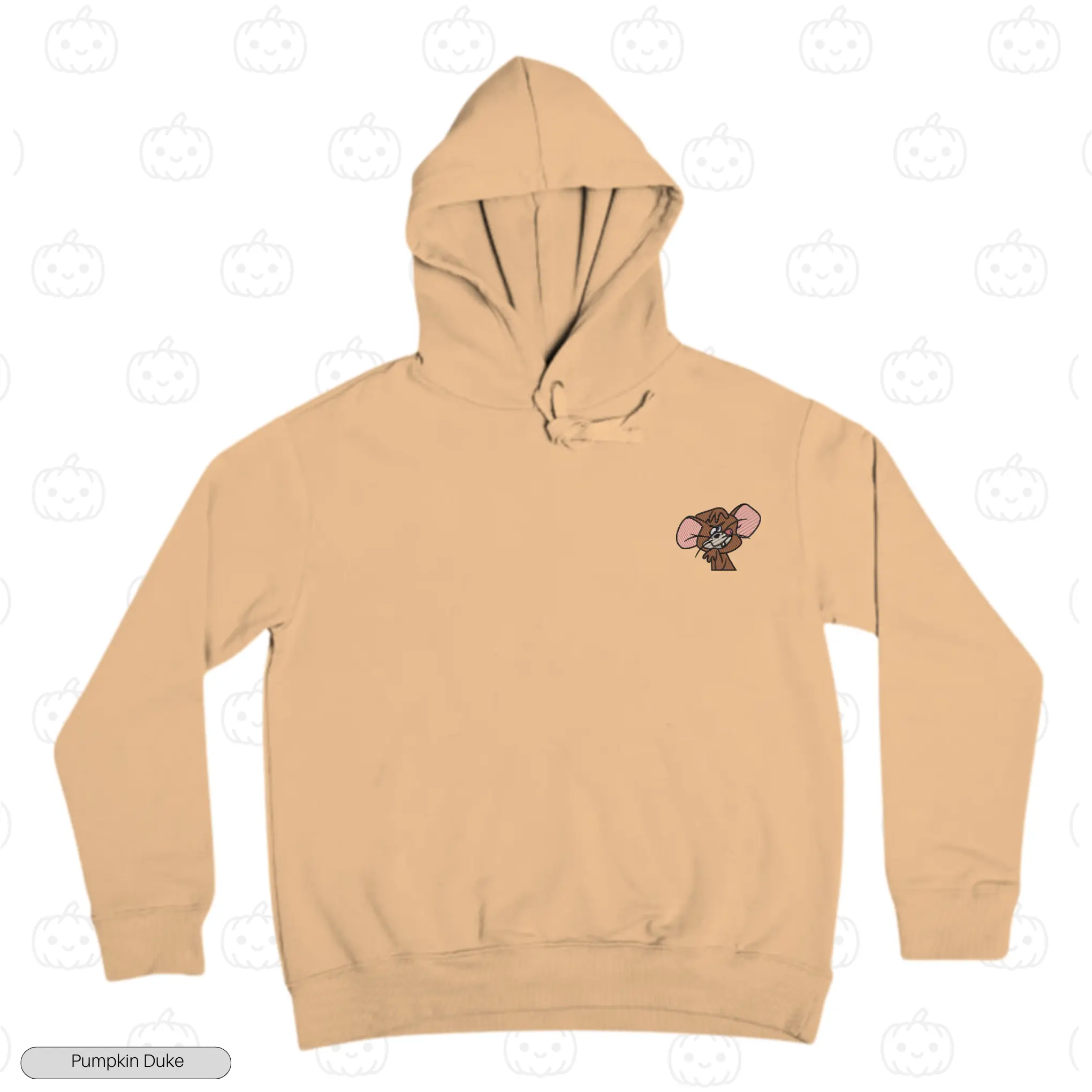 Jerry Goofy Face Embroidery Hoodie