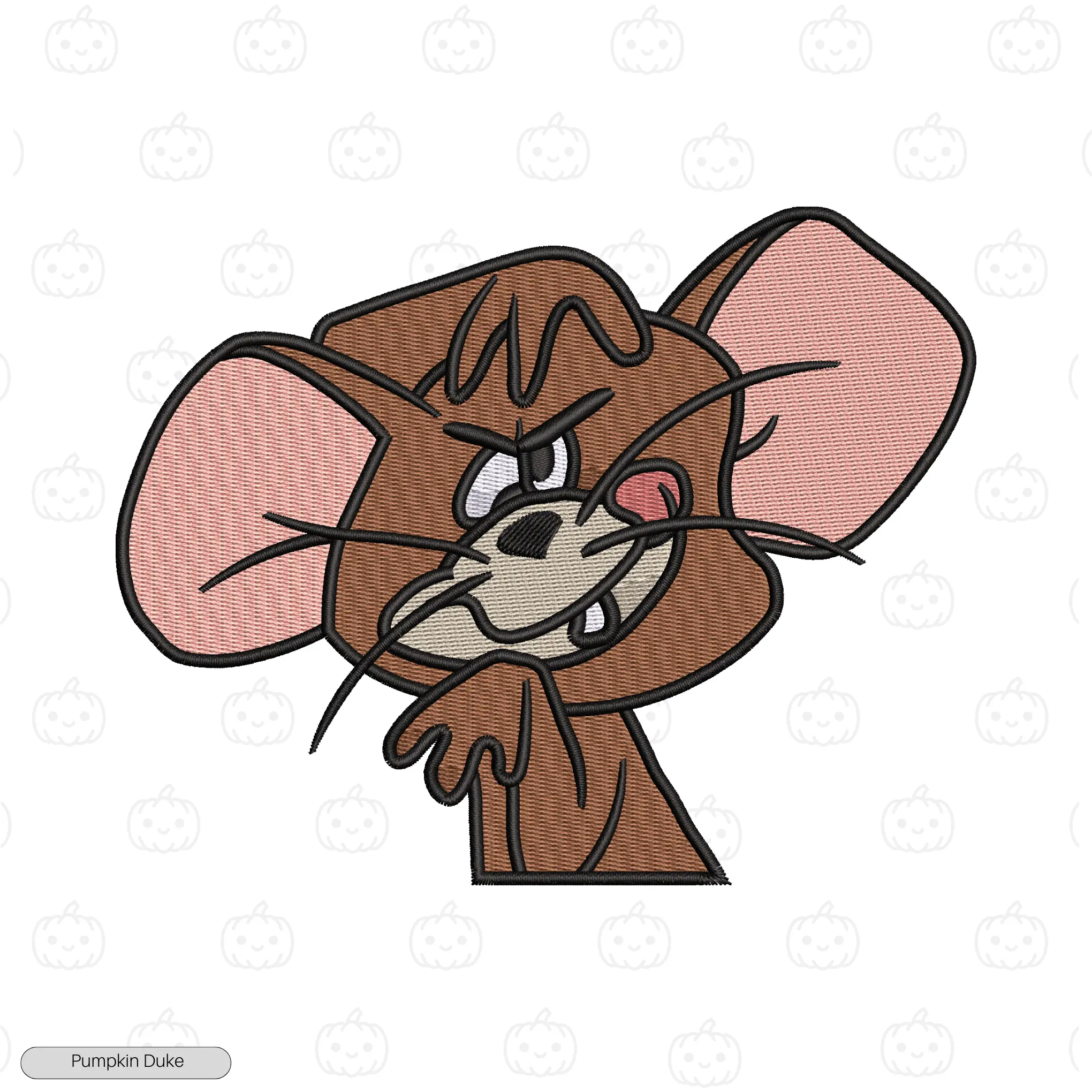 Jerry Goofy Face Embroidery Hoodie
