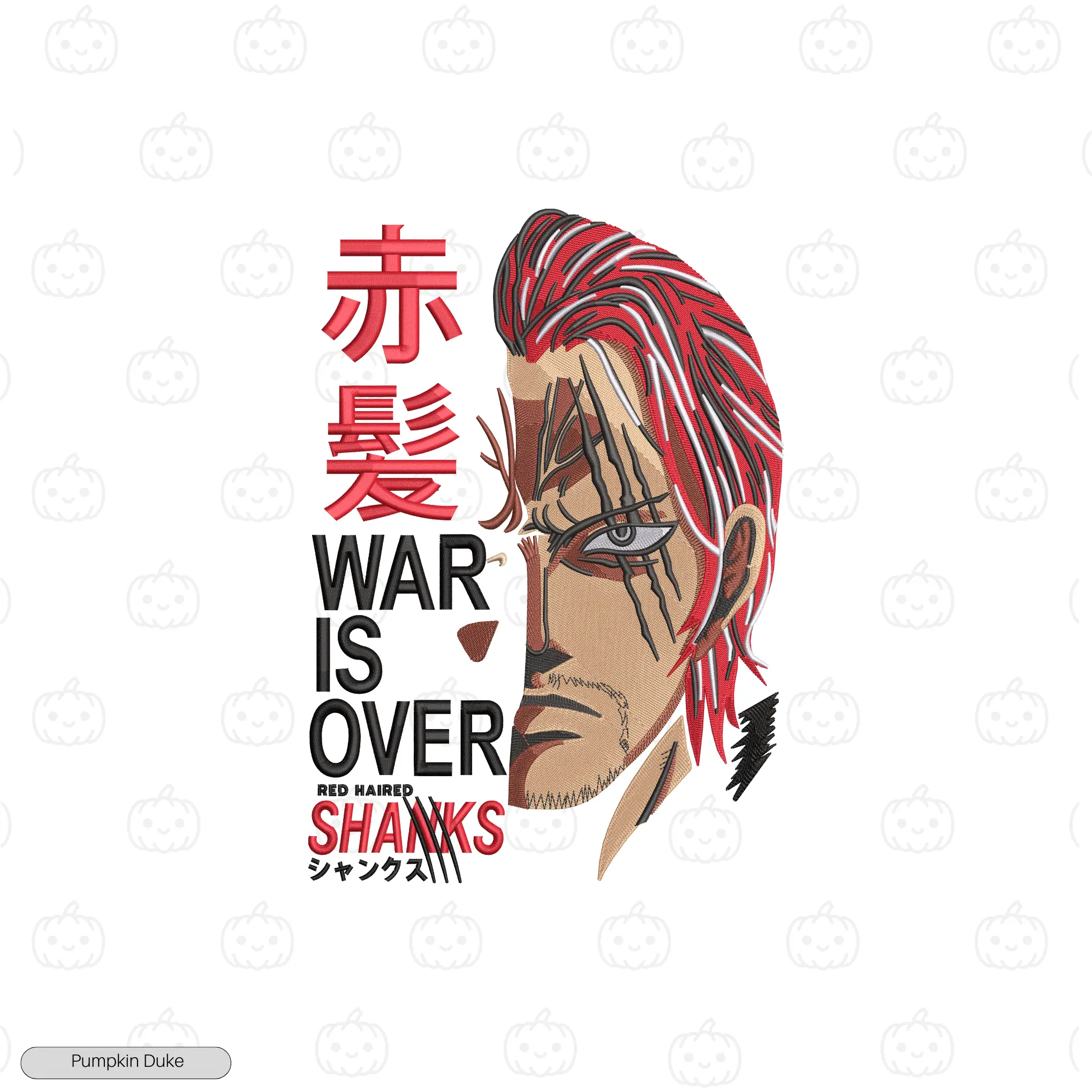 Shanks War Is Over Embroidery Hoodie