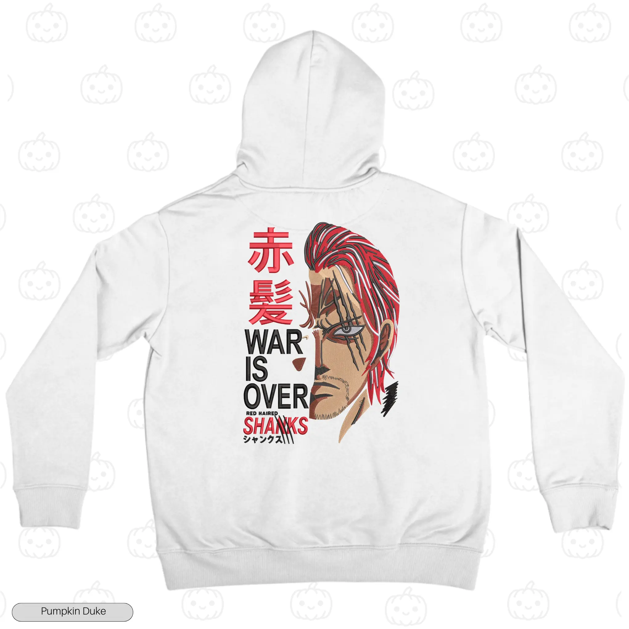 Shanks War Is Over Embroidery Hoodie