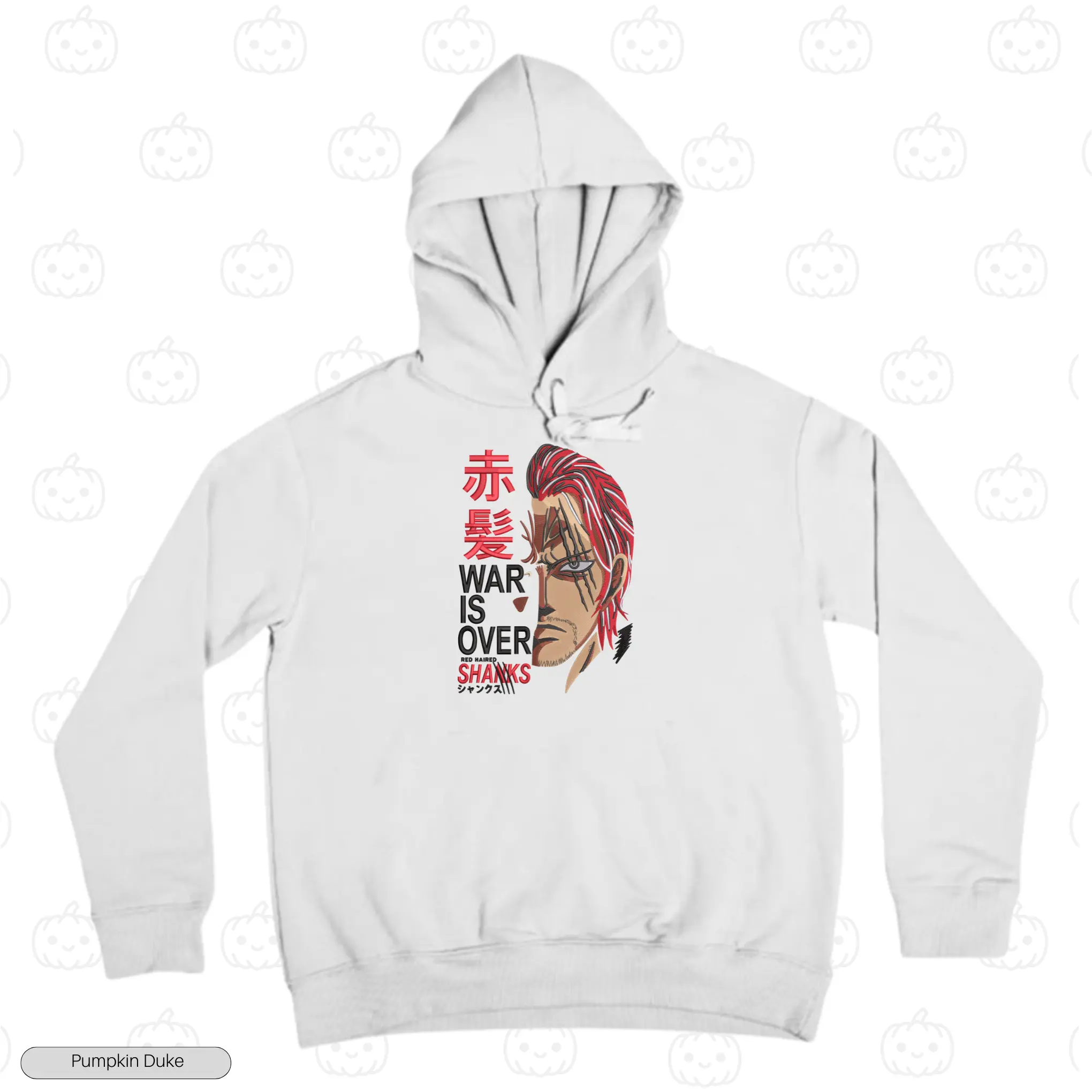 Shanks War Is Over Embroidery Hoodie