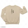 Fushiguro Toji Spear Of Heaven Beige Front Embroidery Sweatshirt Toji Flexing Embroidery Sweatshirt