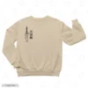 Fushiguro Toji Spear Of Heaven Beige Logo Embroidery Sweatshirt Toji Flexing Embroidery Sweatshirt