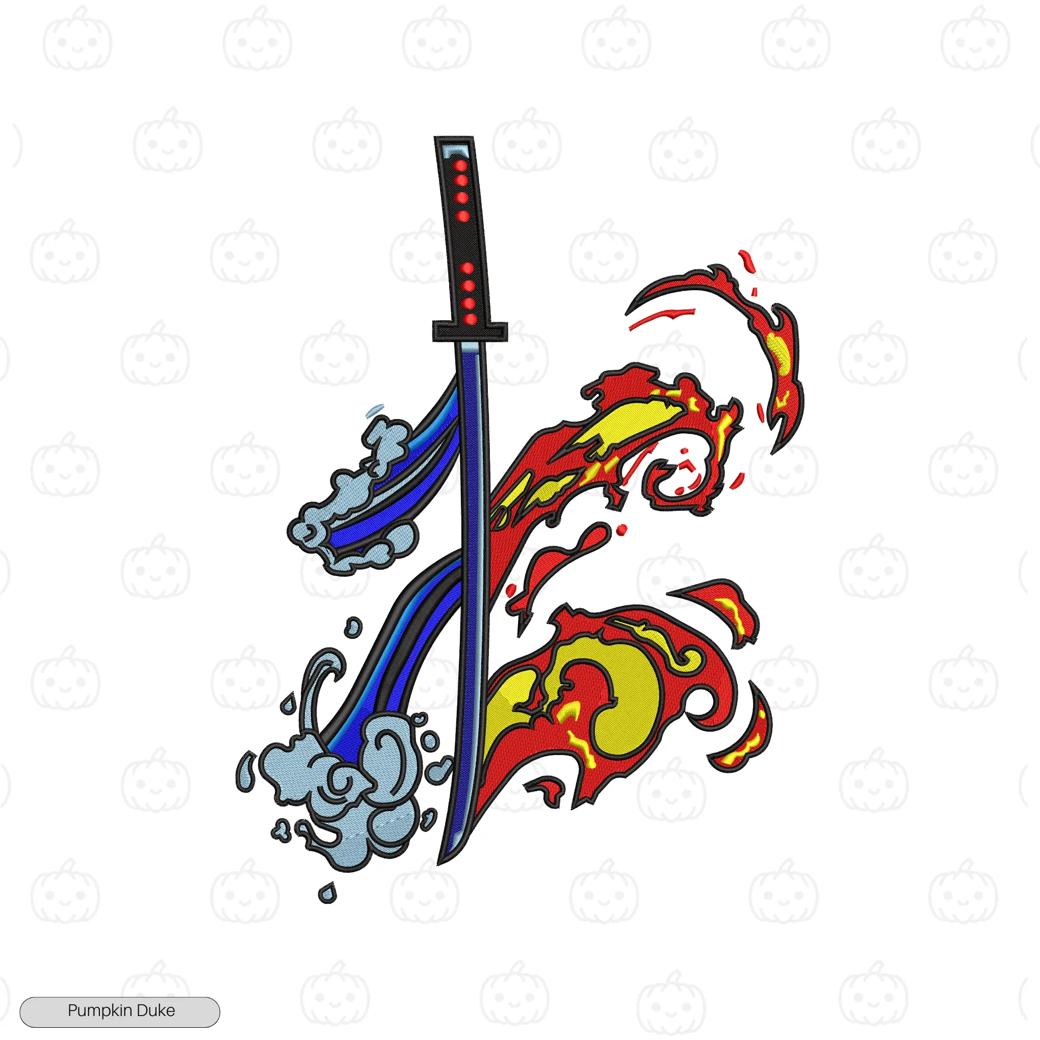 Blade of Two Breaths Embroidery Hoodie