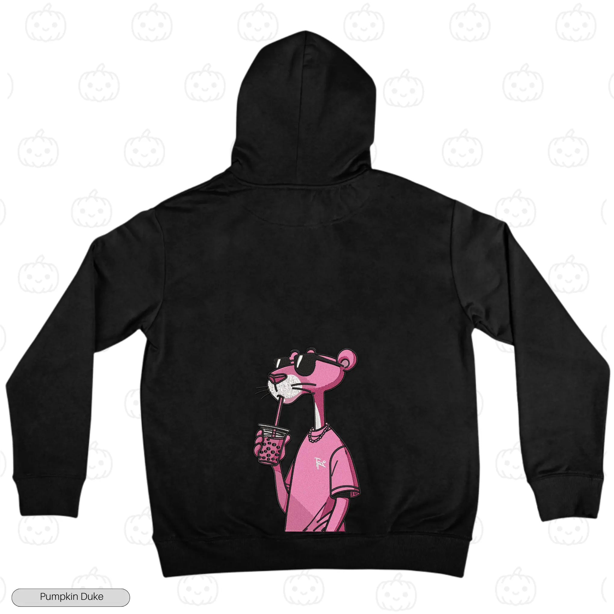 Chill Pink Panther Embroidery Hoodie