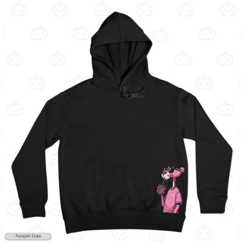 Chill Pink Panther Embroidery Hoodie