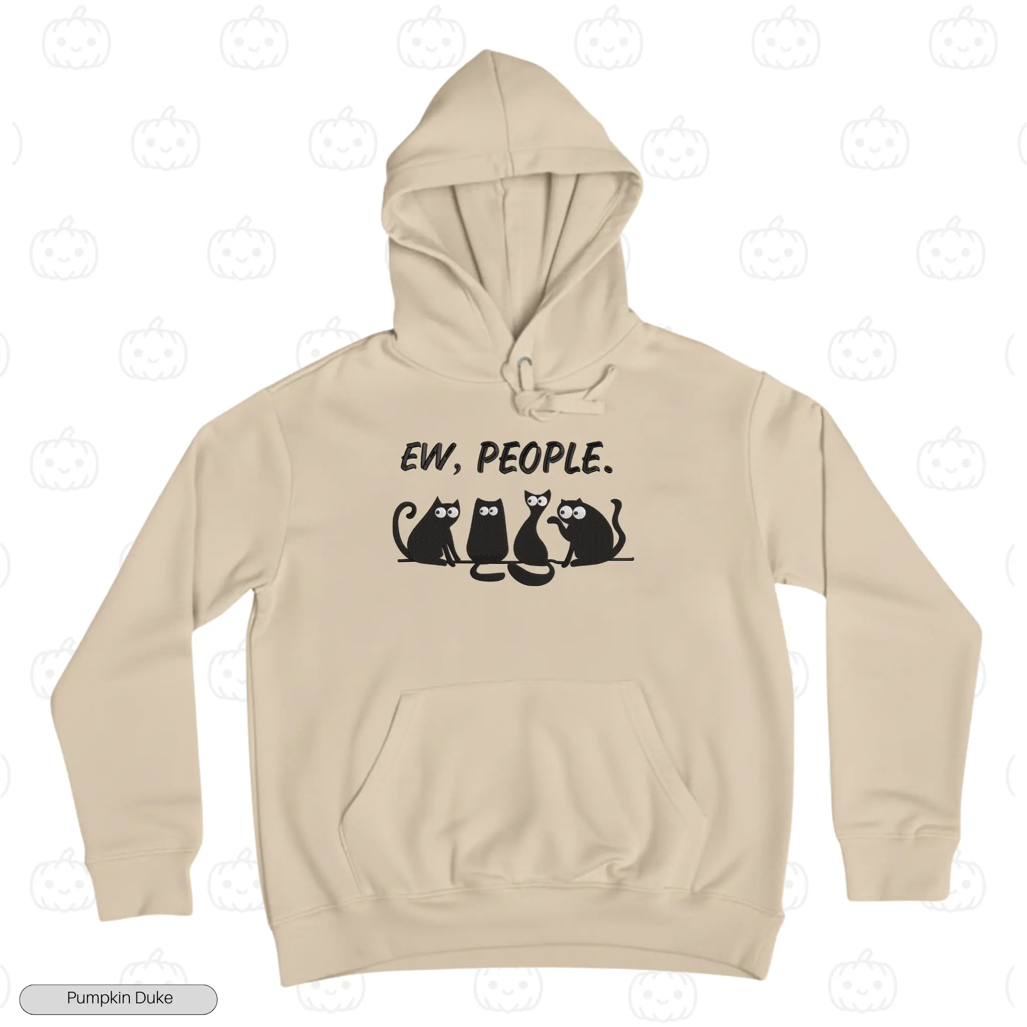 Eww People Embroidery Hoodie
