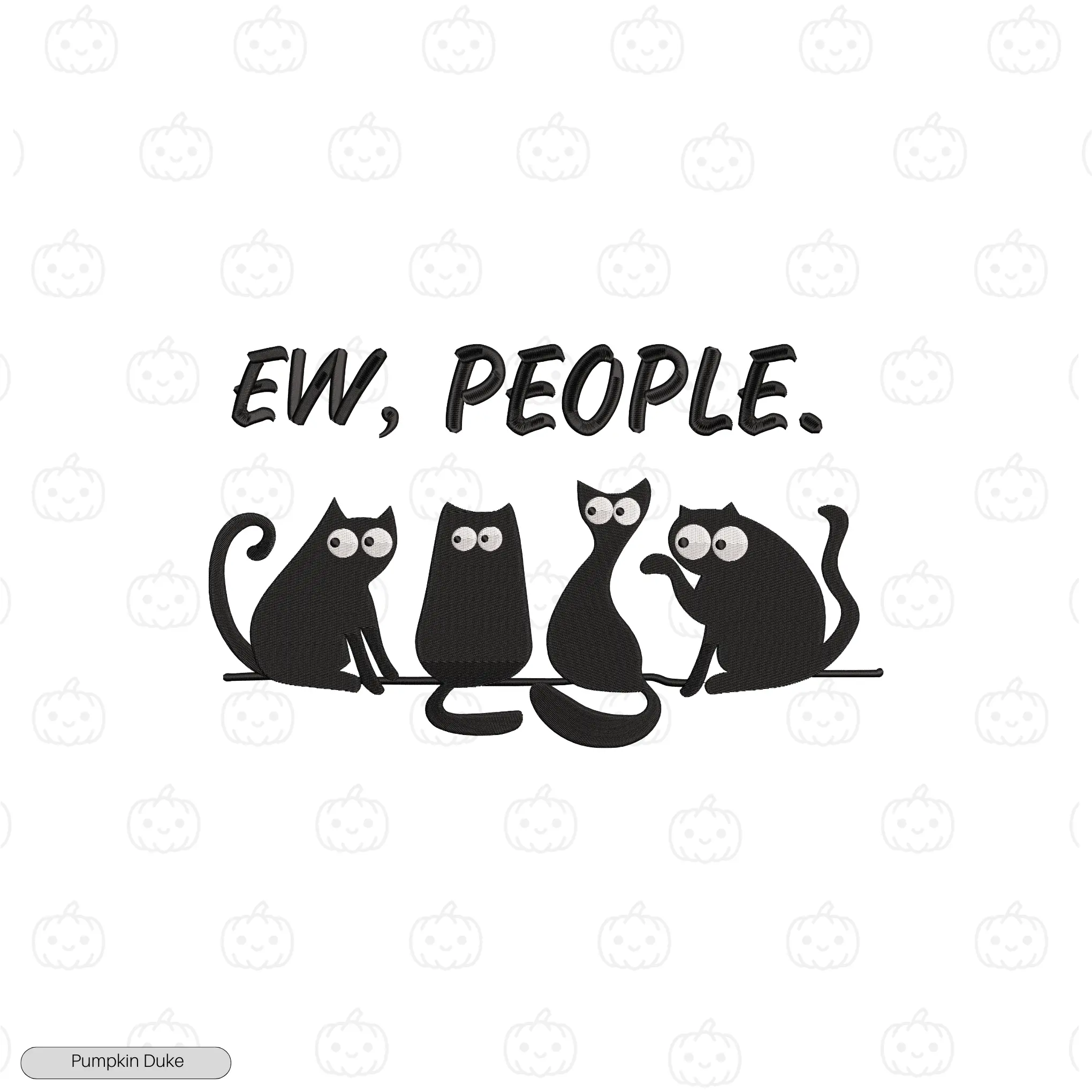 Eww People Embroidery Hoodie