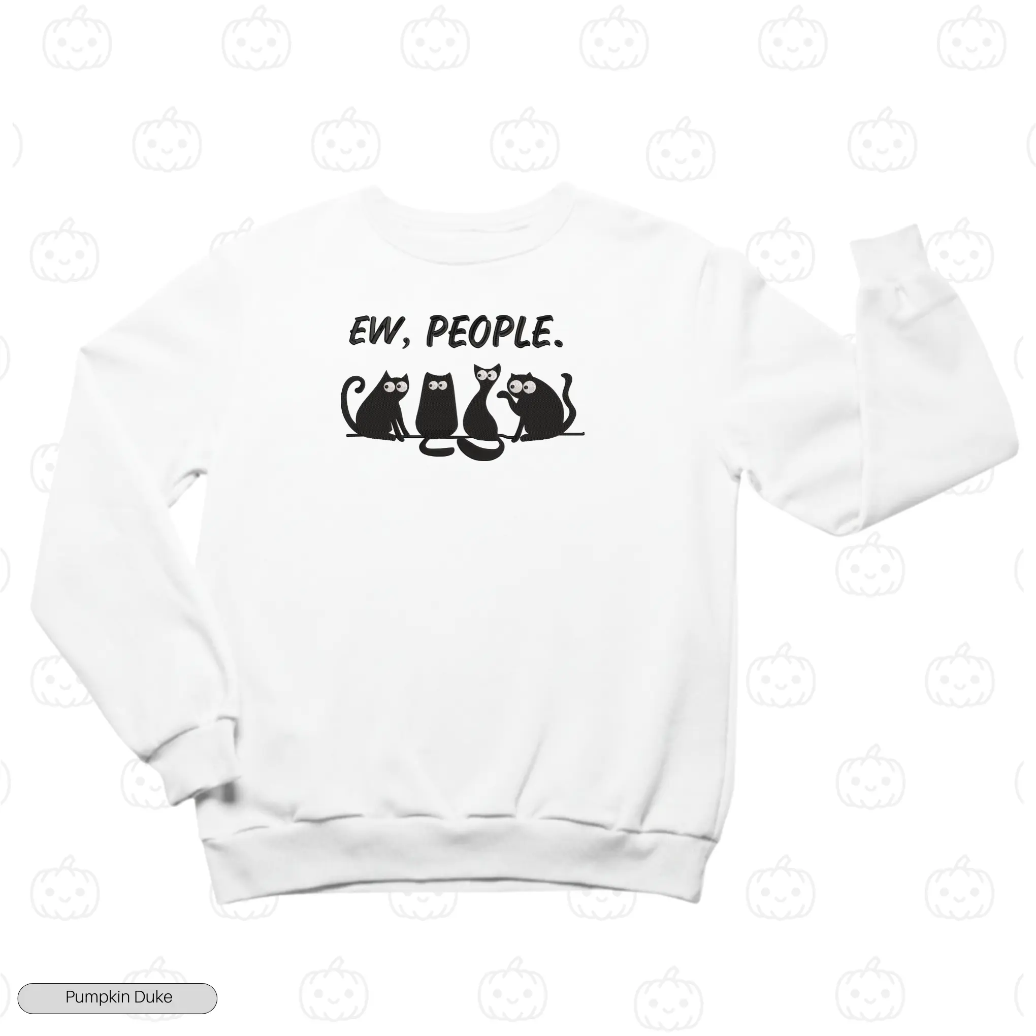 Eww People Embroidery Sweatshirt