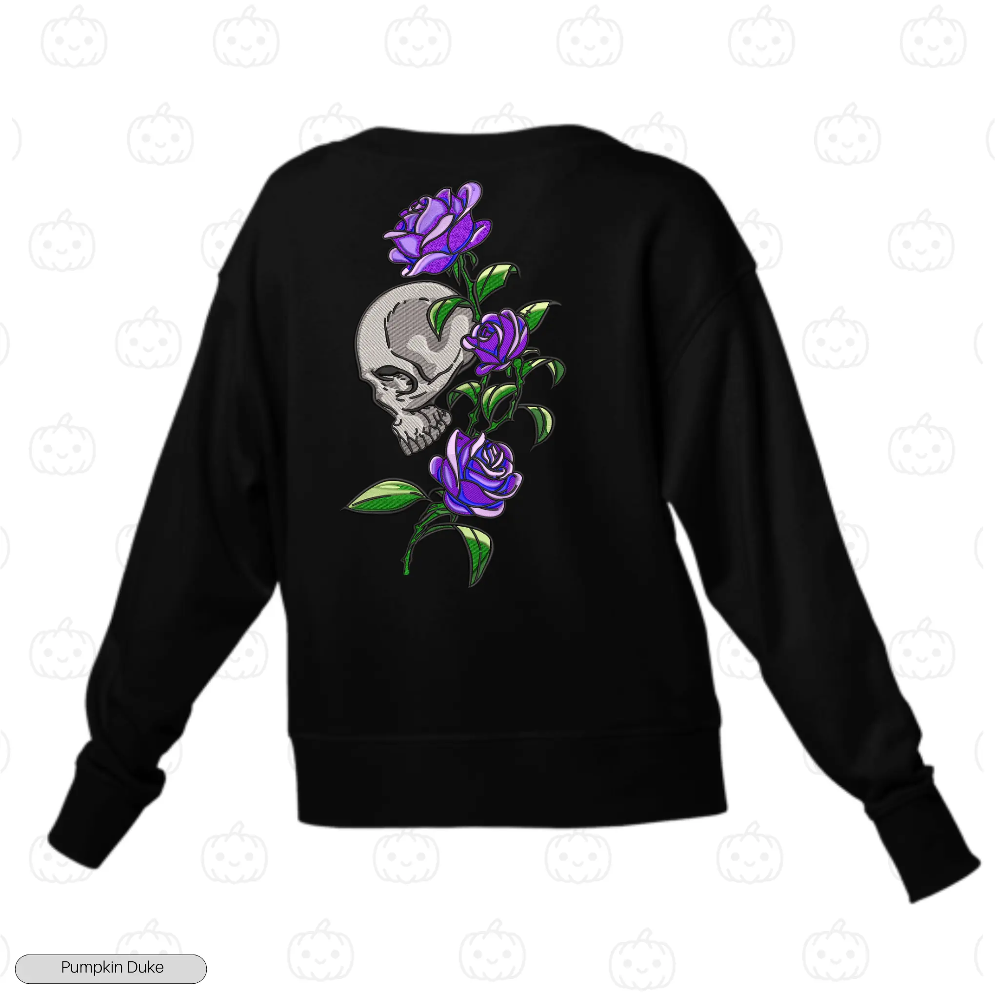 Grief in Petals Embroidery Sweatshirt