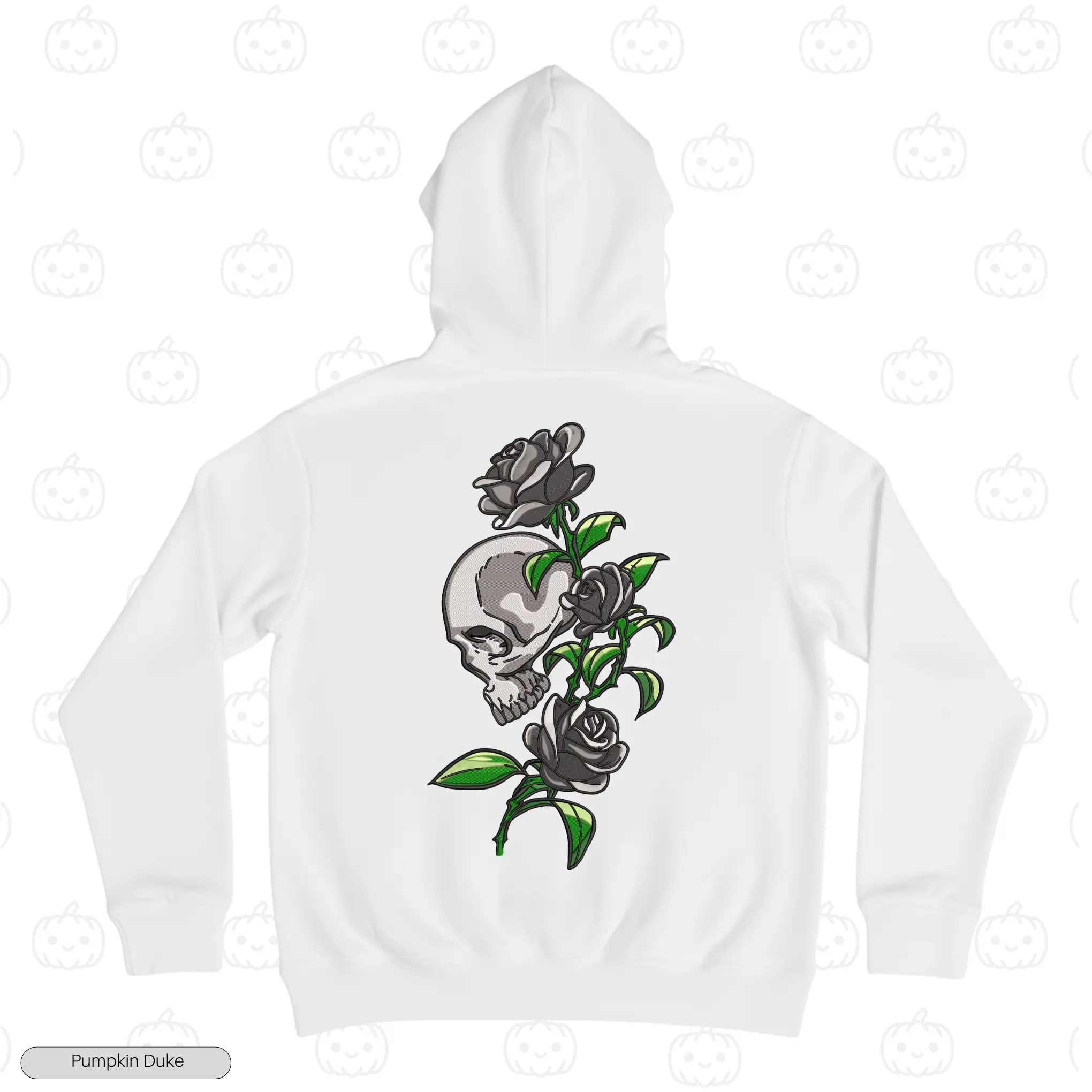 Grief in Petals Embroidery Hoodie