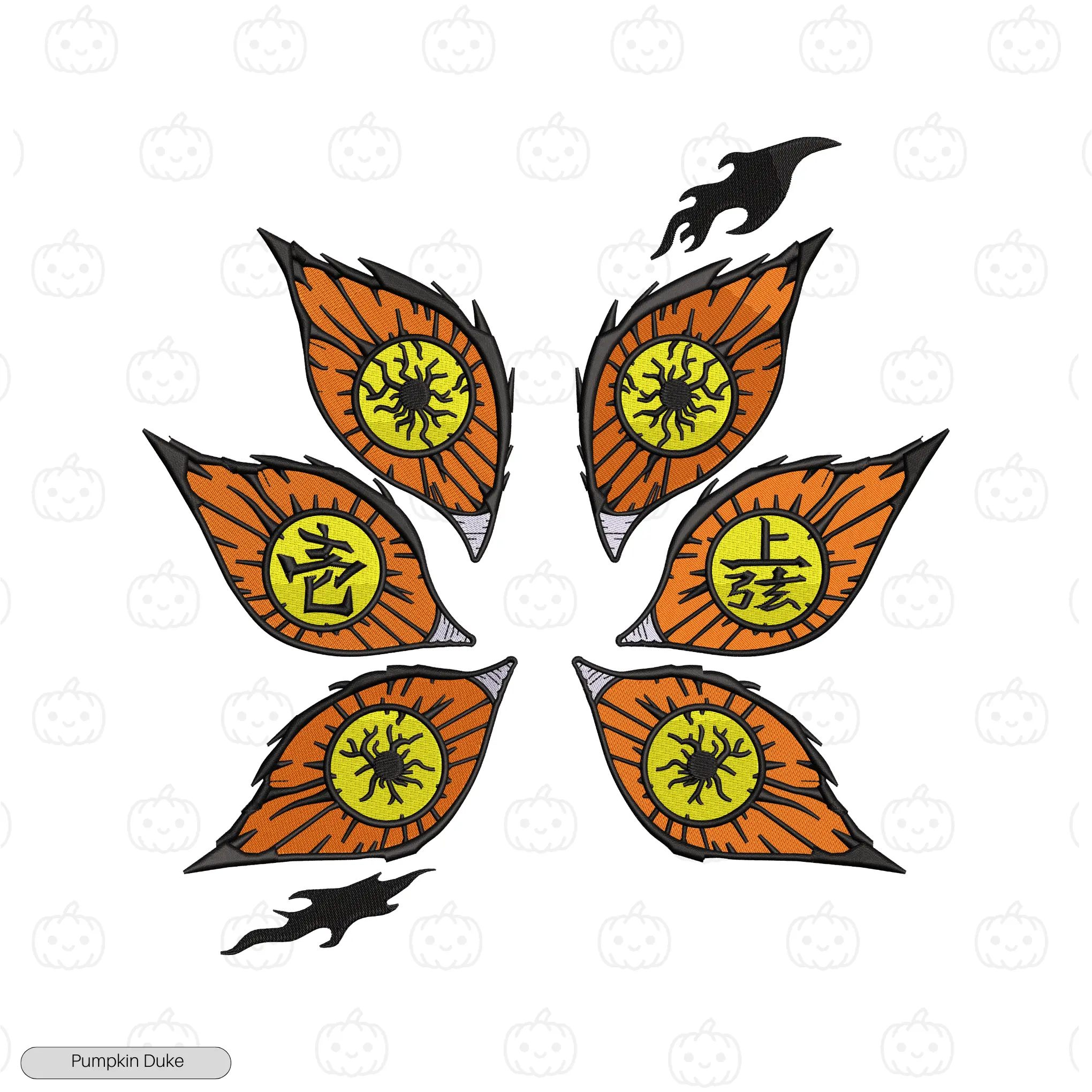 Kokushibo Eyes V1 Embroidery Hoodie