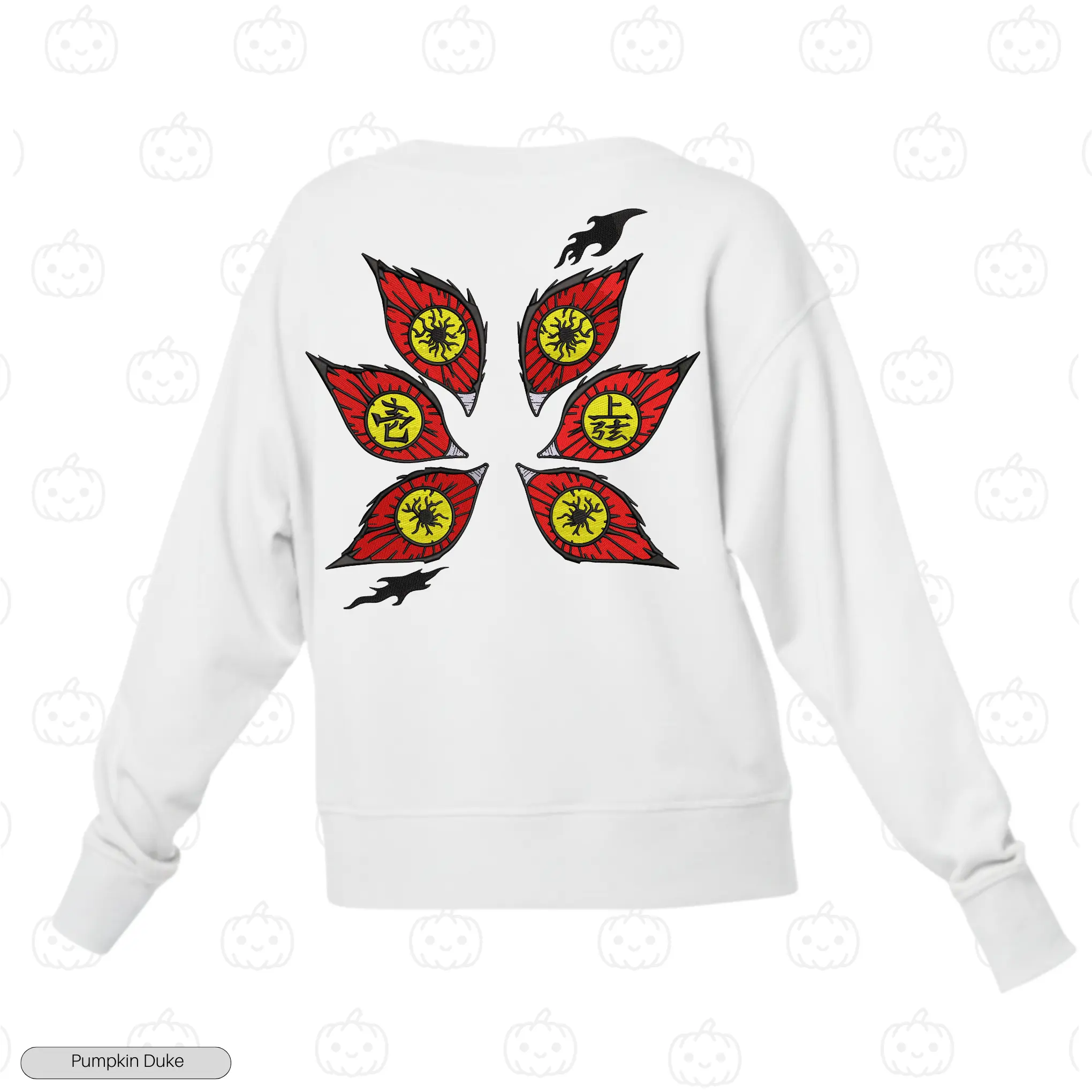 Kokushibo Eyes V1 Embroidery Sweatshirt