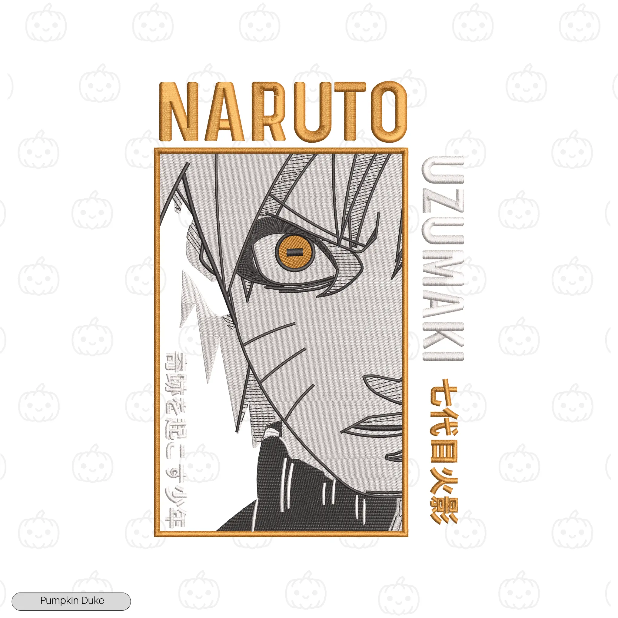 Naruto Uzumaki Face V1 Embroidery Hoodie