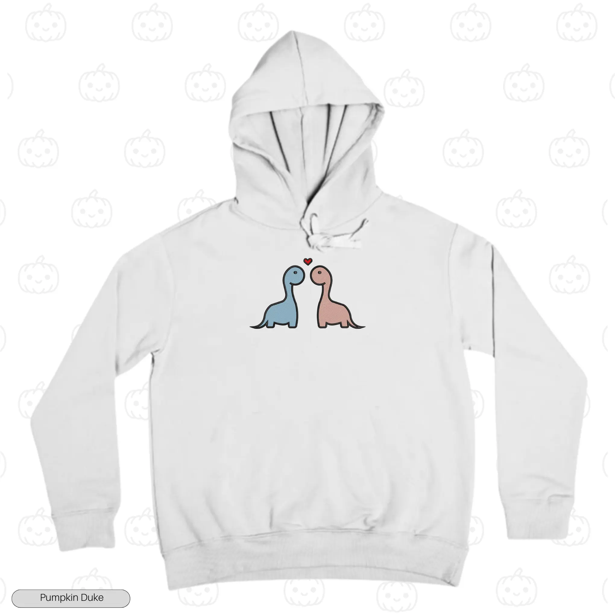 Prehistoric Love Embroidery Hoodie
