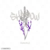 Shadow Monarch Blade Embroidery T-Shirt