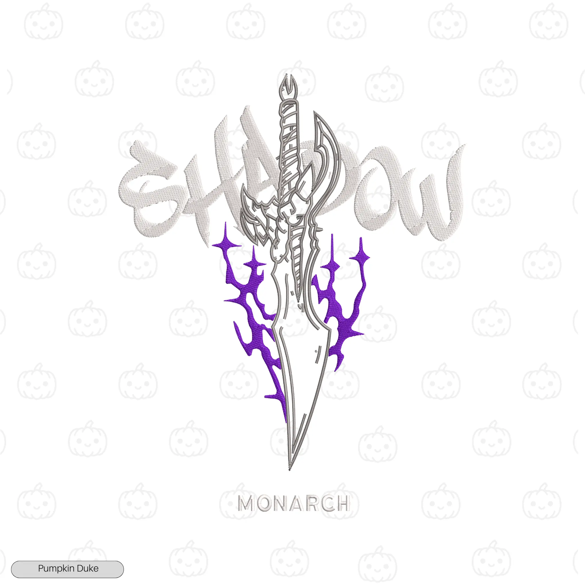Shadow Monarch Blade Embroidery T-Shirt