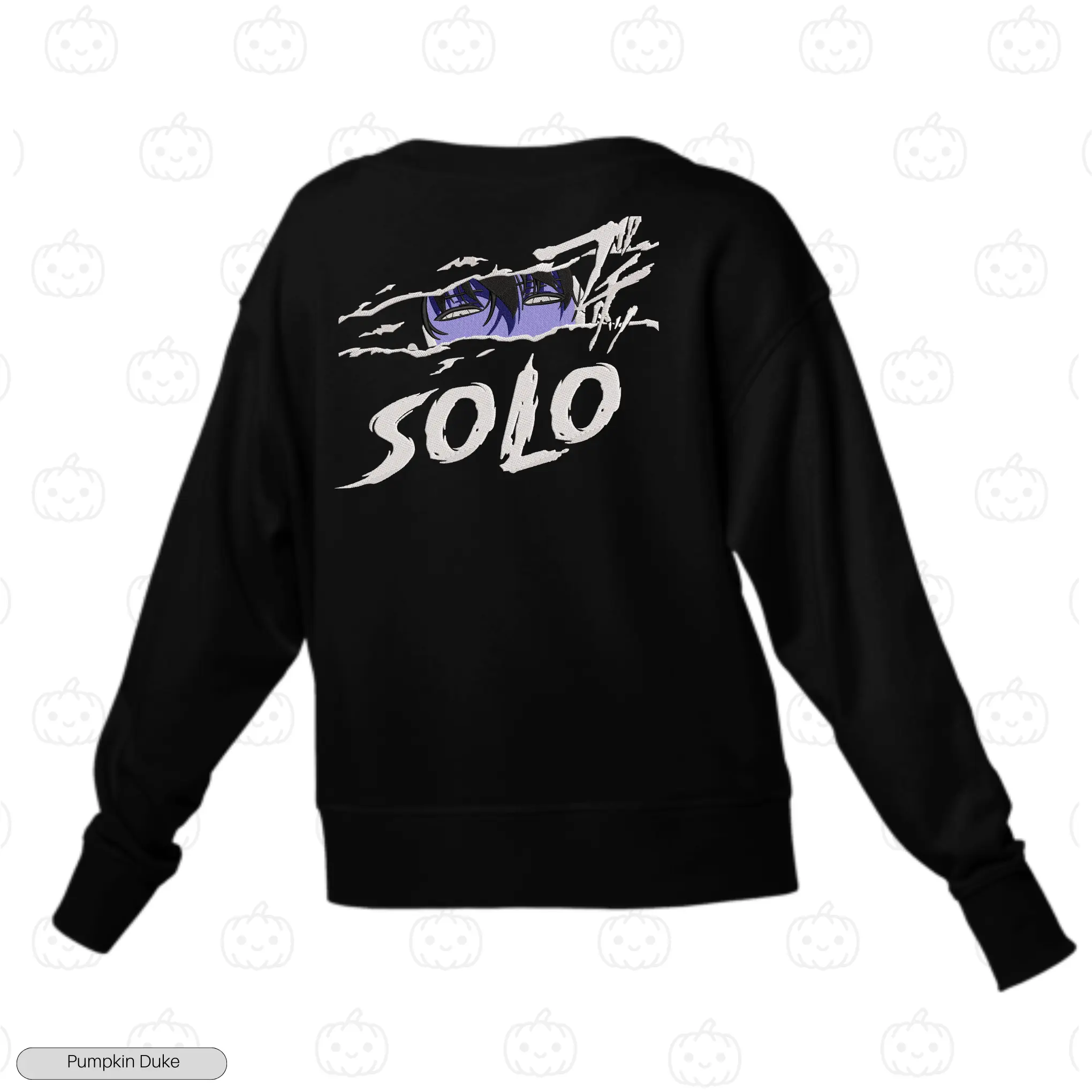 Solo Leveling Eyes of Domination Embroidery Sweatshirt