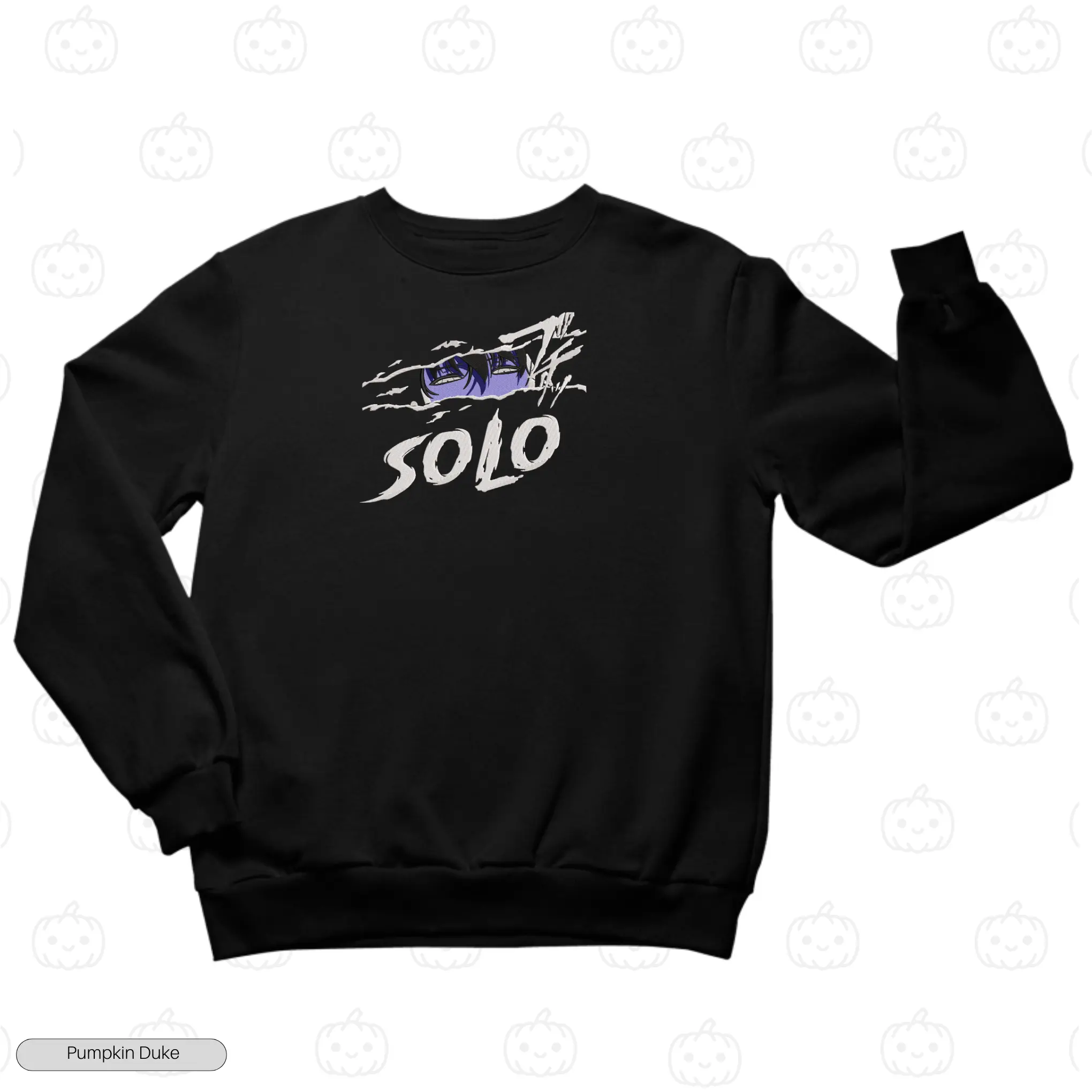 Solo Leveling Eyes of Domination Embroidery Sweatshirt