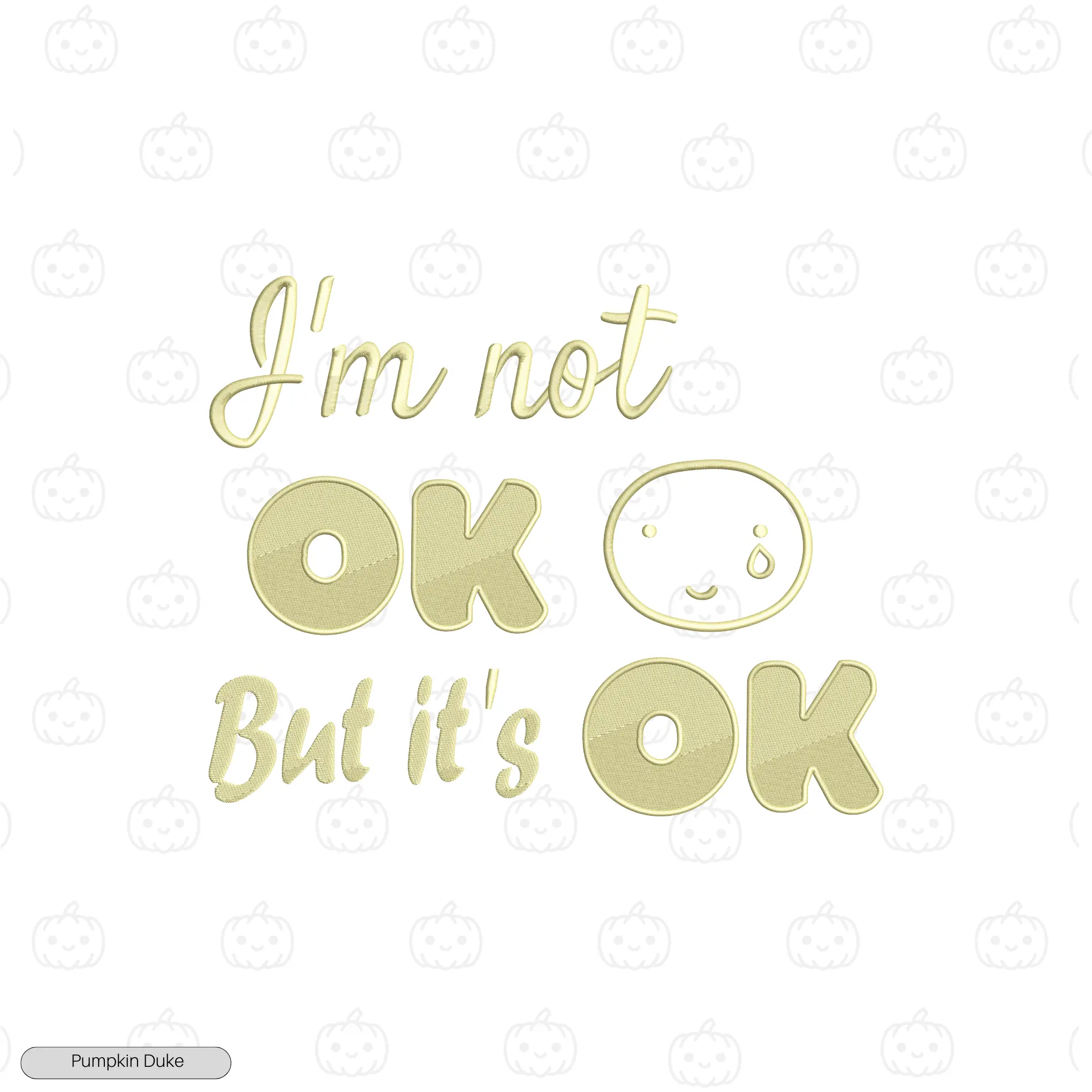 Tearful Smile Embroidery Hoodie