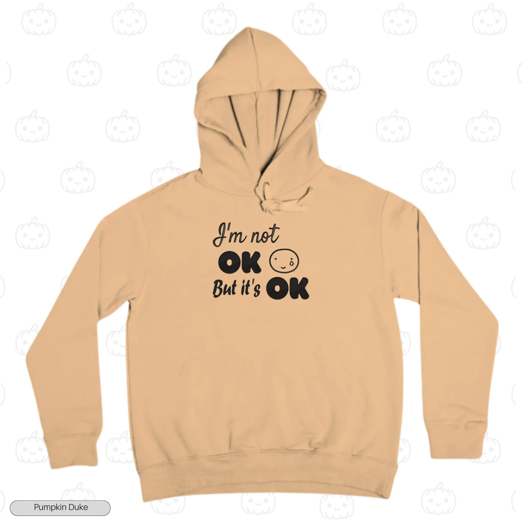 Tearful Smile Embroidery Hoodie