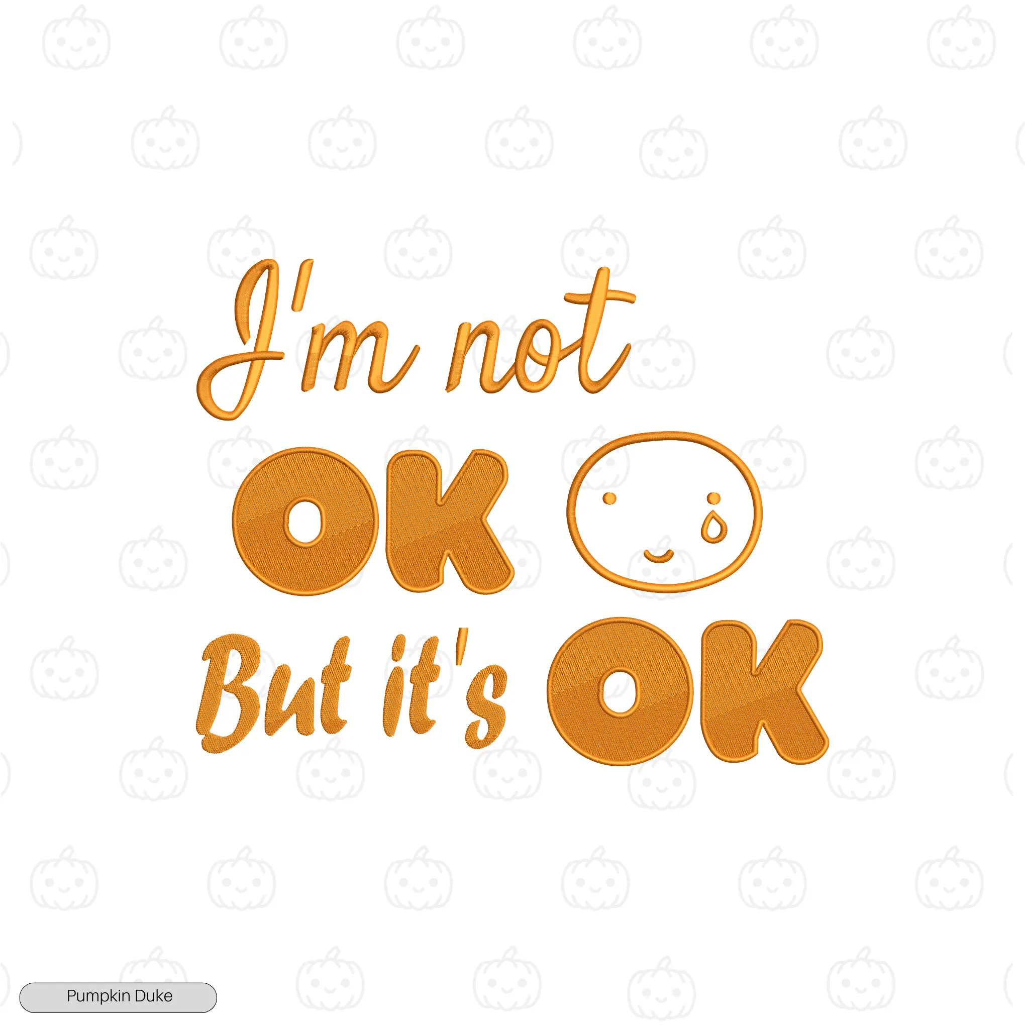 Tearful Smile Embroidery Hoodie