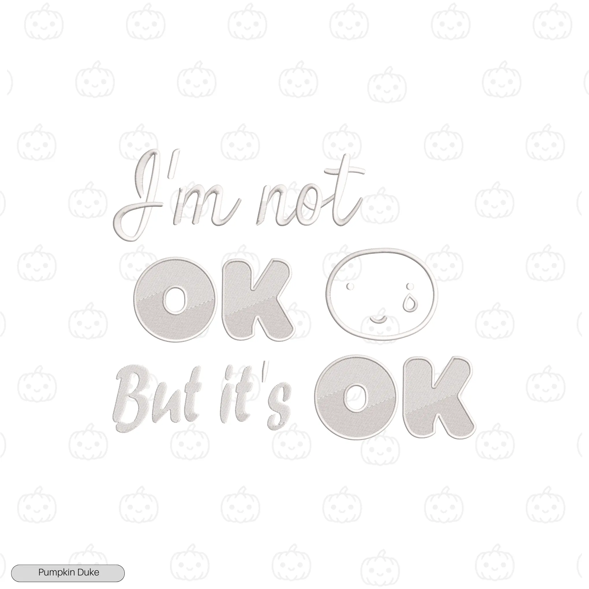 Tearful Smile Embroidery Hoodie