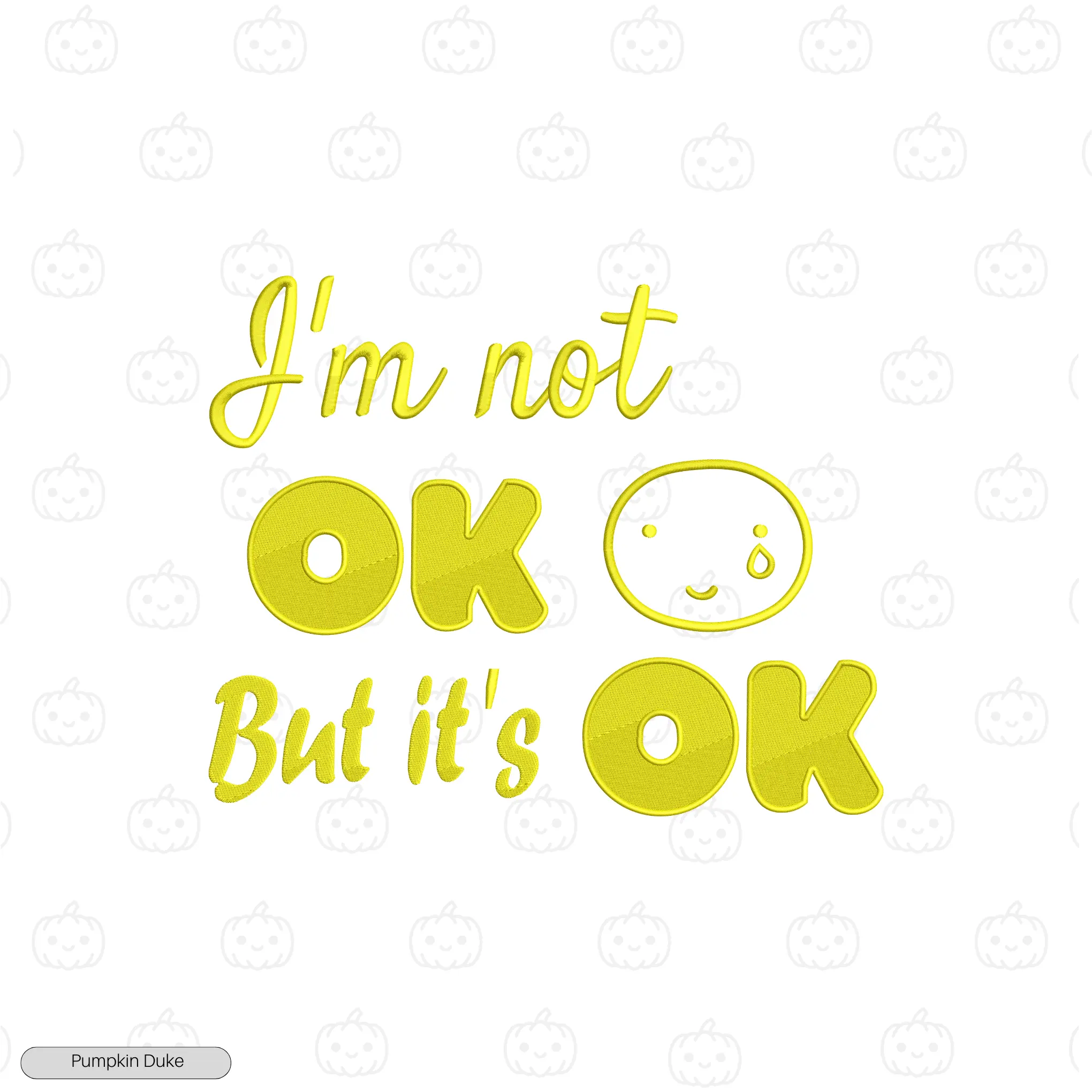 Tearful Smile Embroidery Hoodie