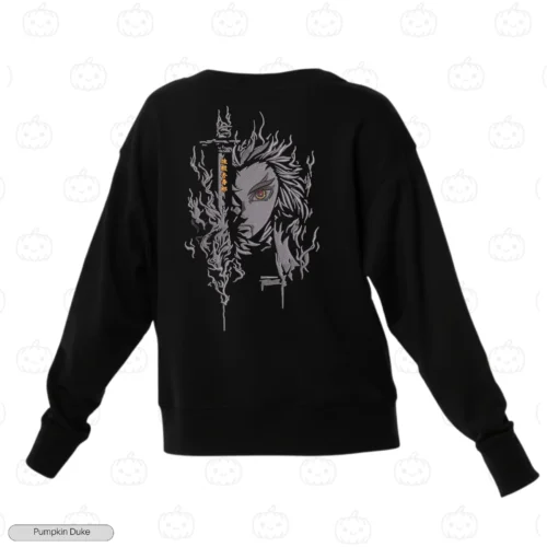 Kyojuri Rengoku Face V1 Embroidery Sweatshirt