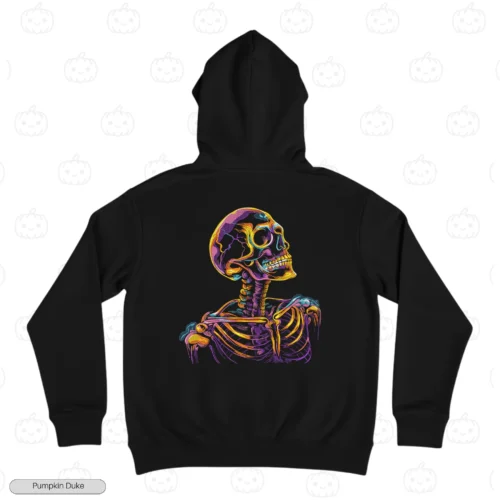 Chromatic Skull Embroidery Hoodie