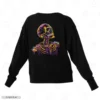 Chromatic Skull Embroidery Sweatshirt