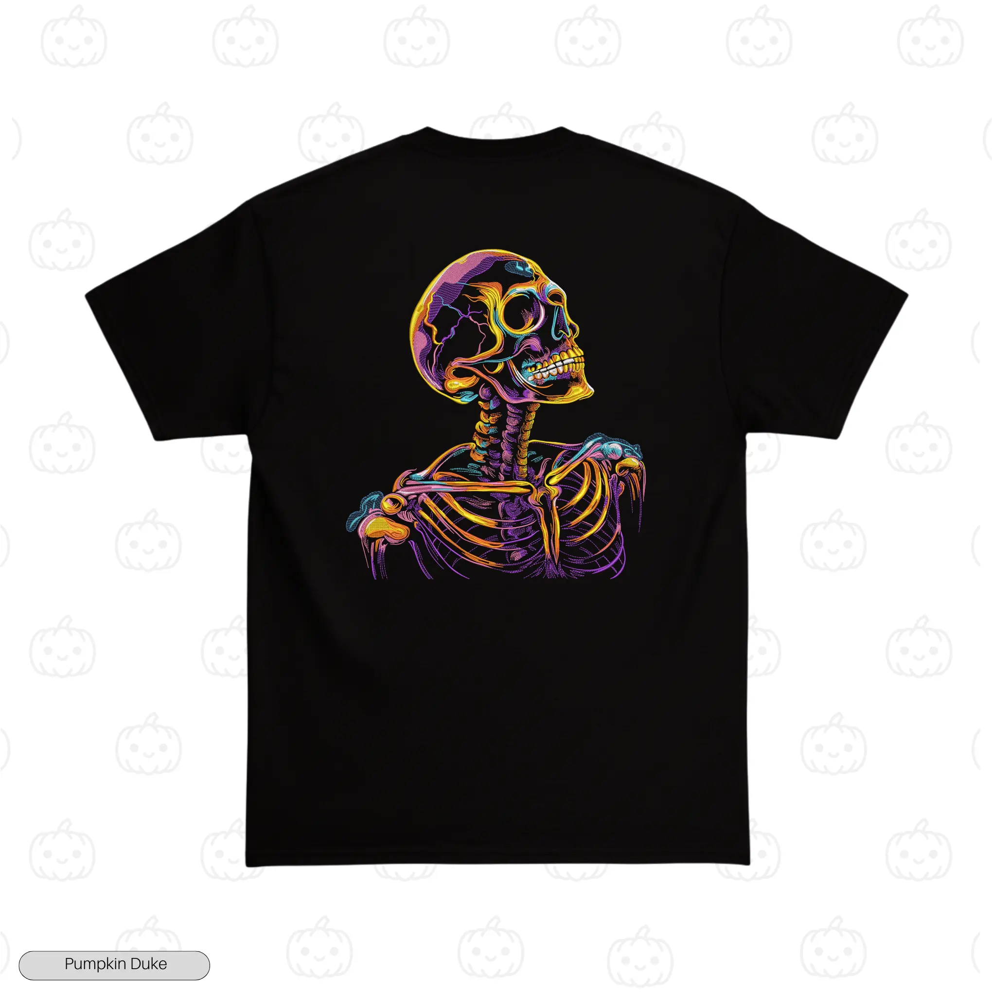 Chromatic Skull Embroidery T-Shirt