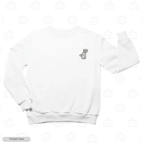 Cute Ghost Embroidery Sweatshirt