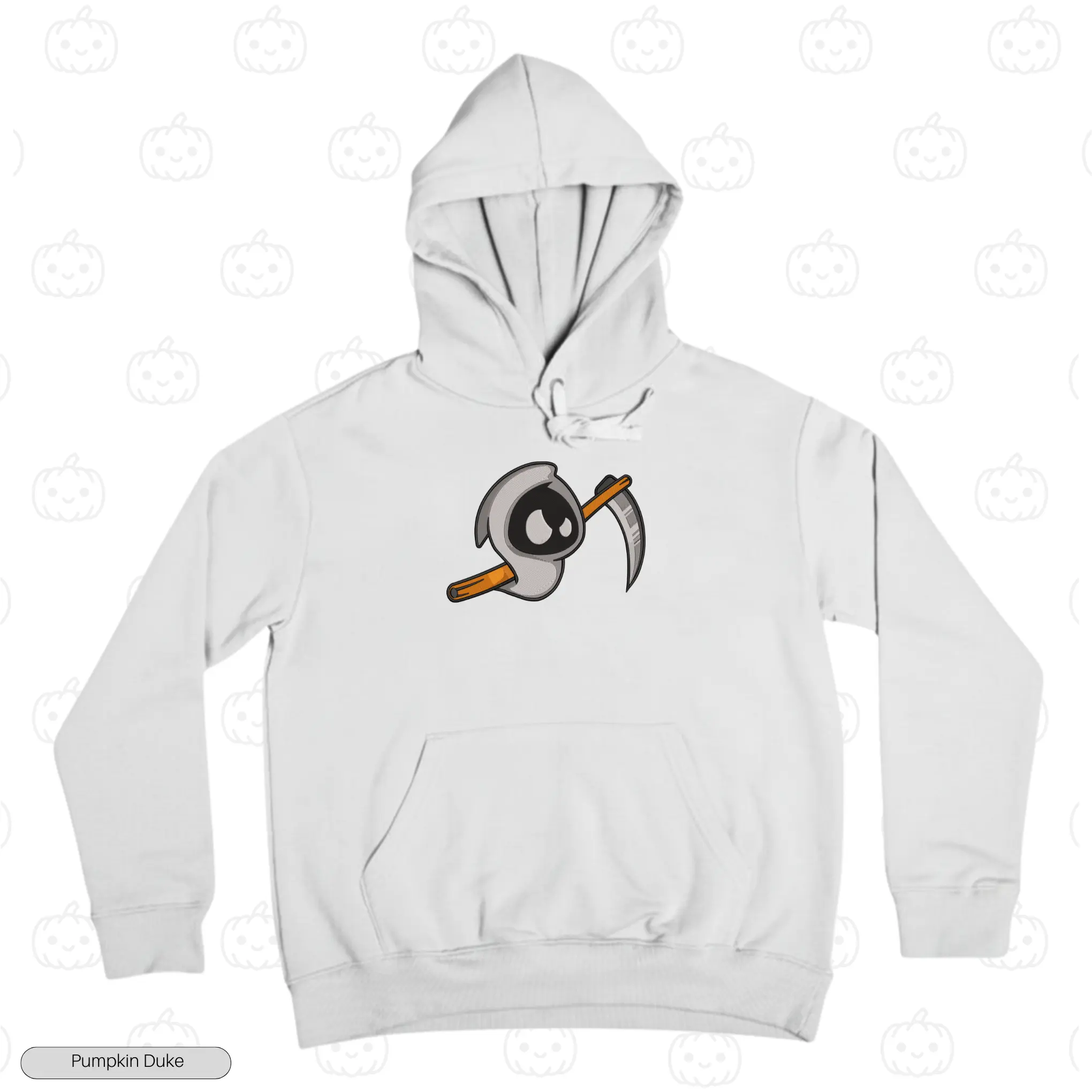 Cute Reaper Embroidery Hoodie