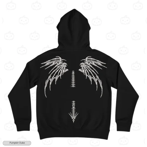 Human Skeleton Embroidery Hoodie
