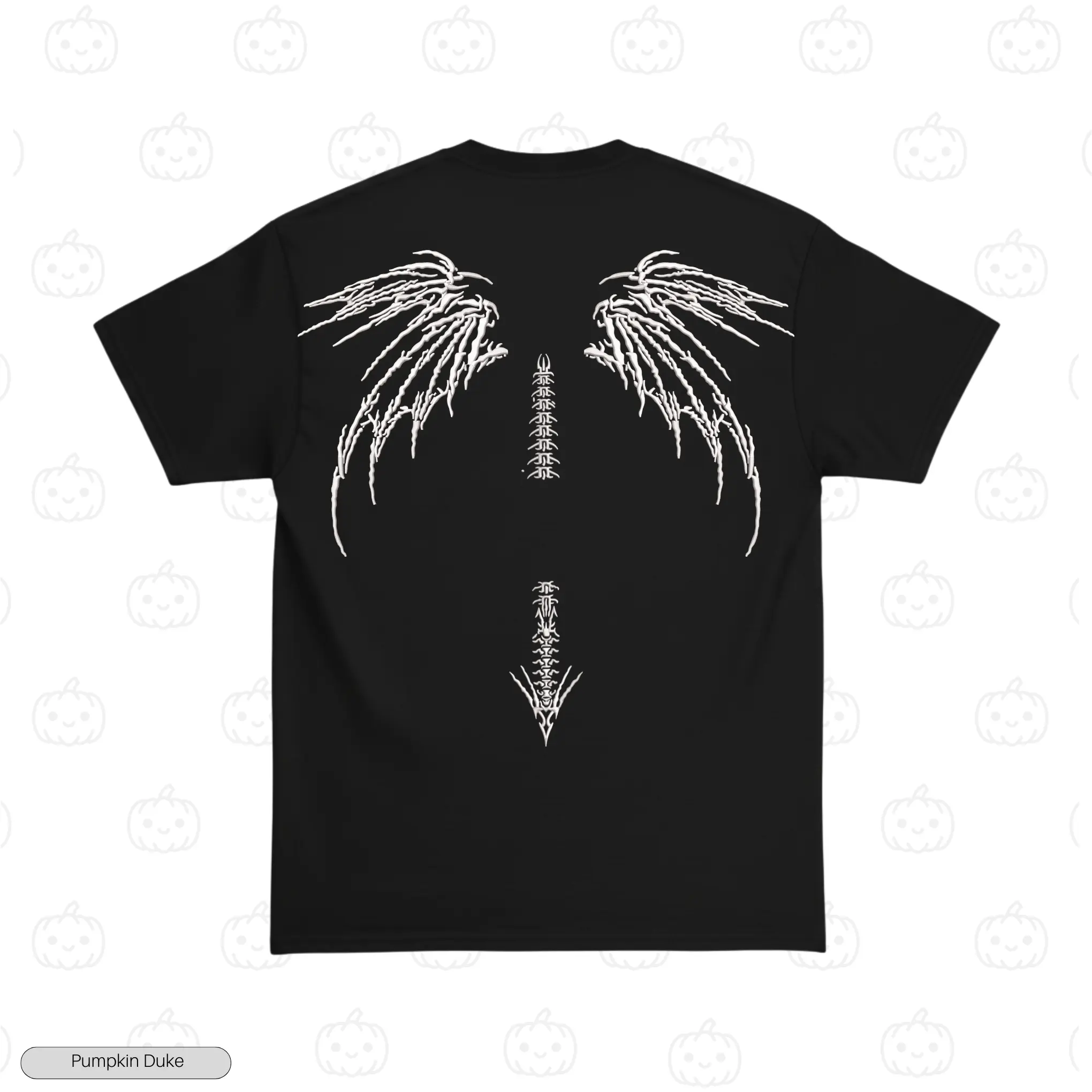 Human Skeleton Embroidery T-Shirt
